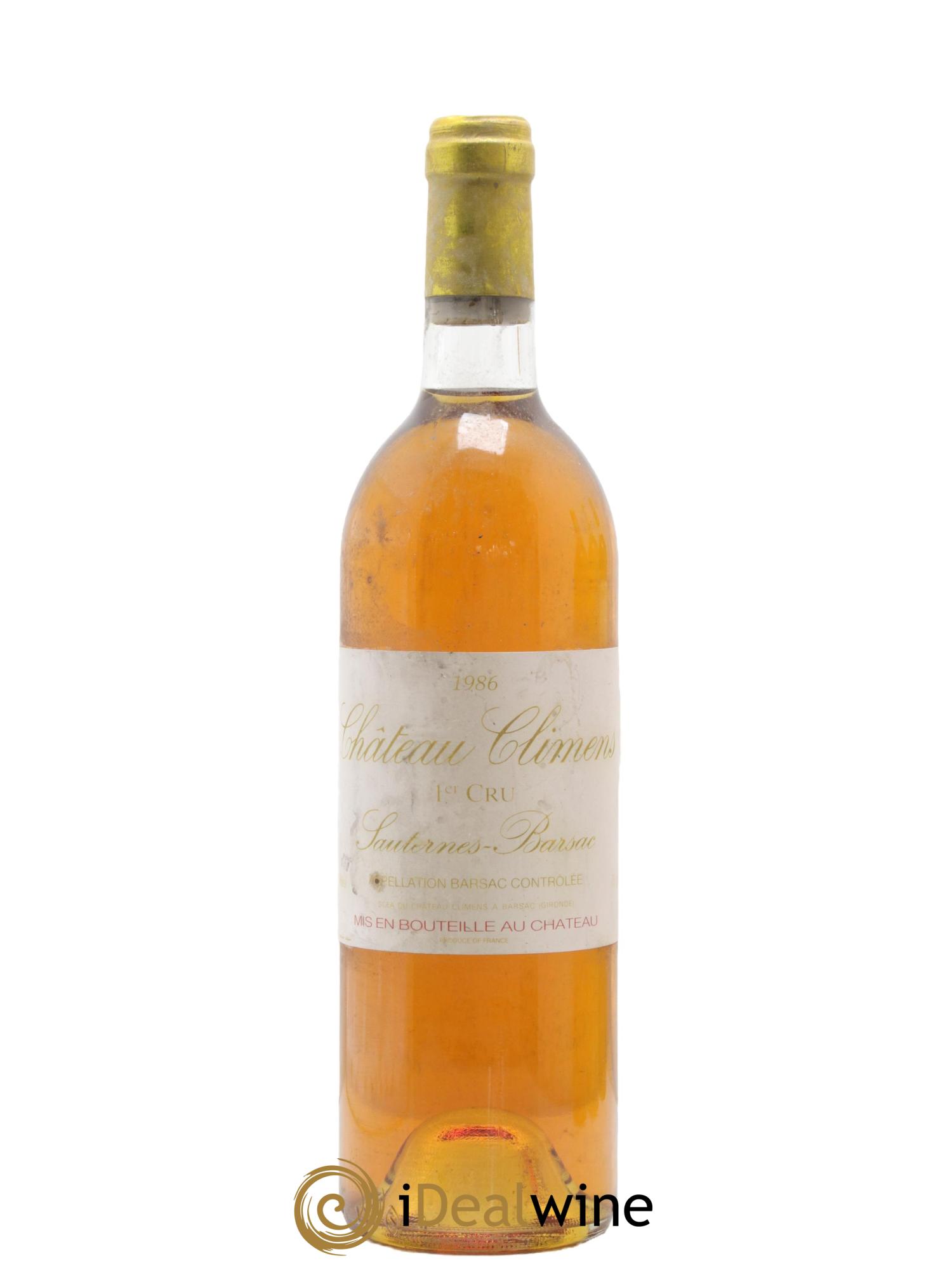 Château Climens 1er Grand Cru Classé 1986 - Lotto di 1 bottiglia - 0