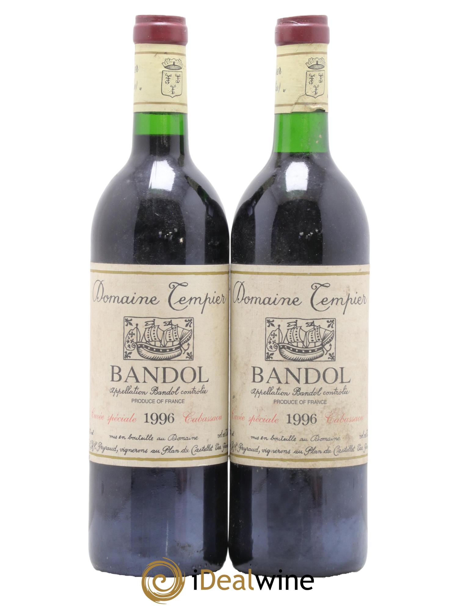 Bandol Domaine Tempier Cuvée Cabassaou Famille Peyraud 1996 - Lot de 2 bouteilles - 0