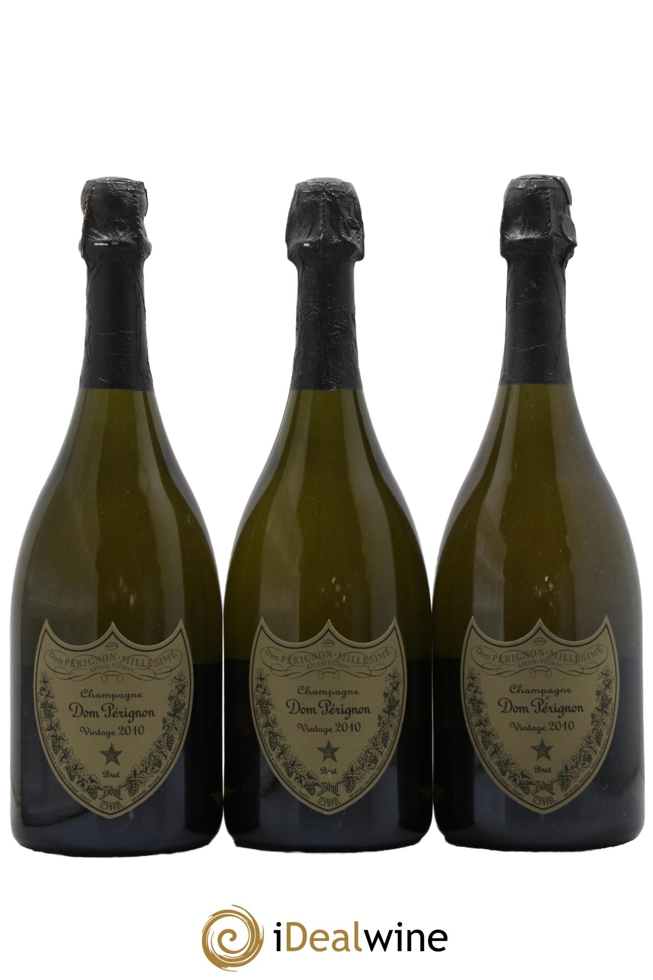 Brut Dom Pérignon 2010 - Lot of 3 bottles - 0