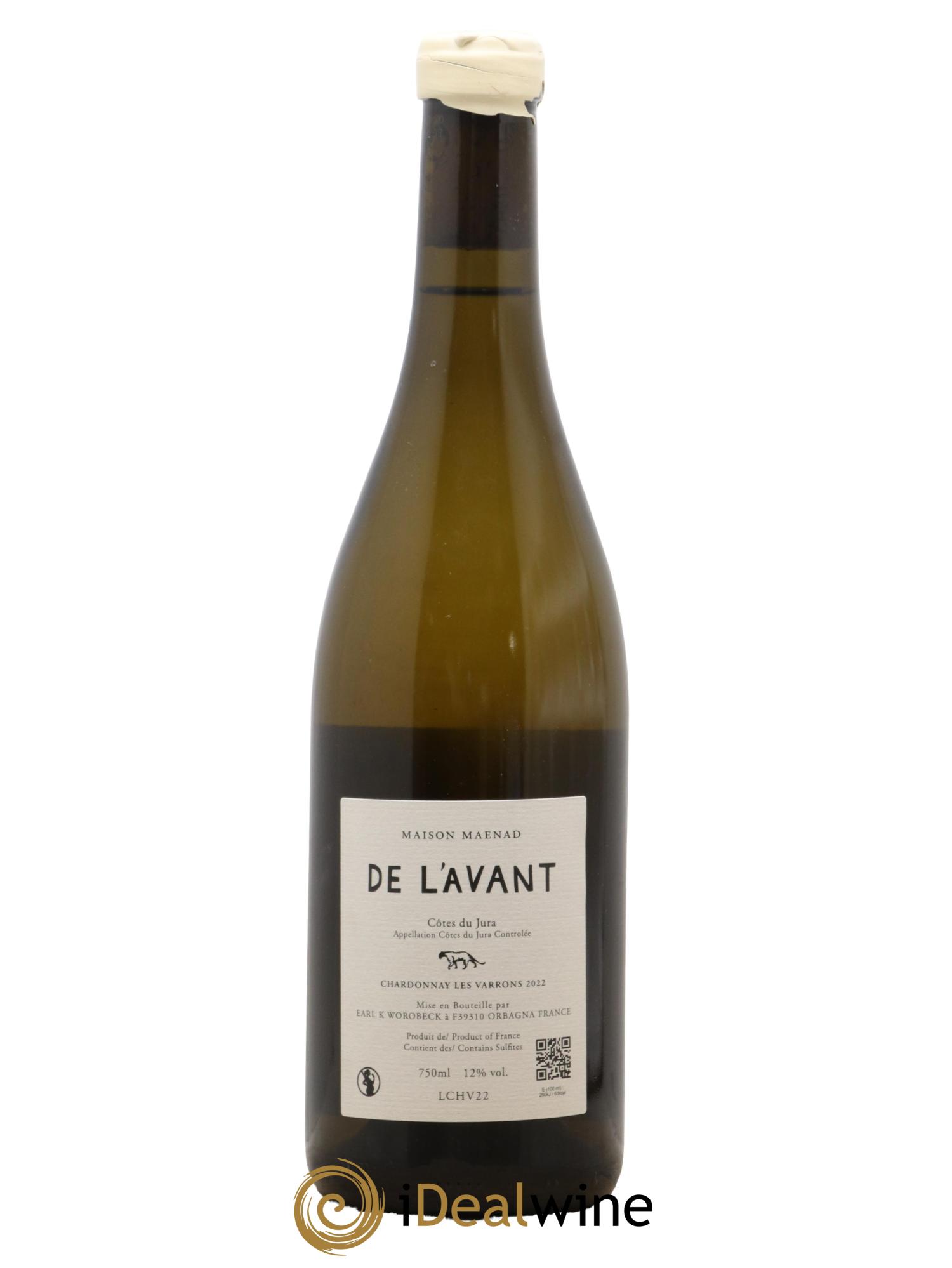 Côtes du Jura De l'Avant Les Varrons Katie Worobeck Maison Maenad 2022 - Lot of 1 bottle - 1