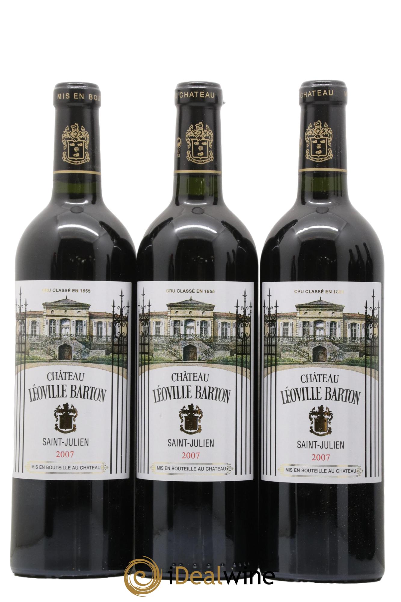 Château Léoville Barton 2ème Grand Cru Classé 2007 - Lot de 3 bouteilles - 0