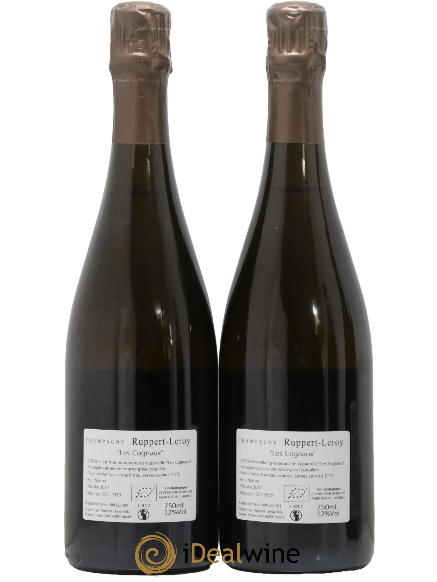 Les Cognaux Brut Nature Ruppert-Leroy 2017 - Lot de 2 bouteilles - 1