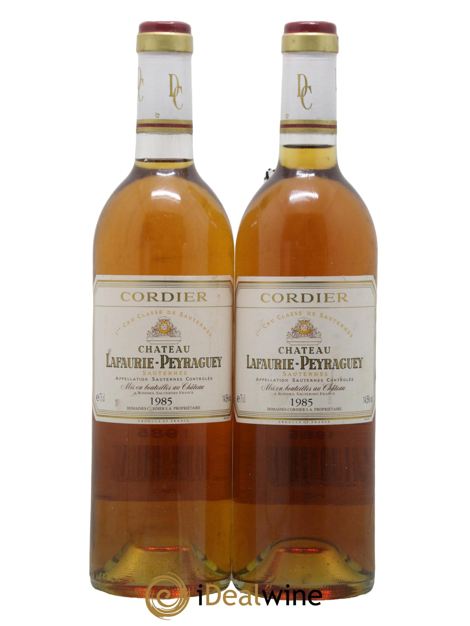 Château Lafaurie-Peyraguey 1er Grand Cru Classé 1985 - Lot de 2 bouteilles - 0