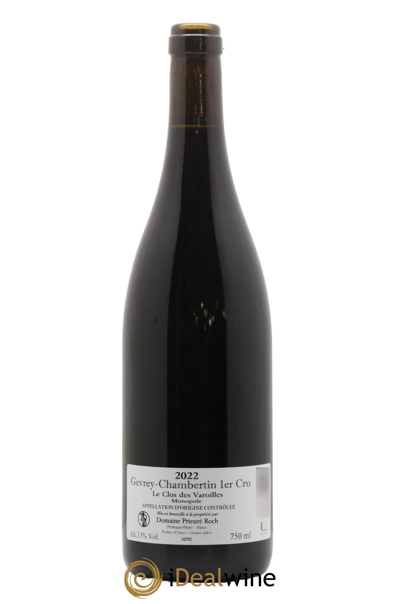 Gevrey-Chambertin 1er Cru Le Clos des Varoilles Monopole Prieuré Roch  2022 - Lot de 1 bouteille - 1