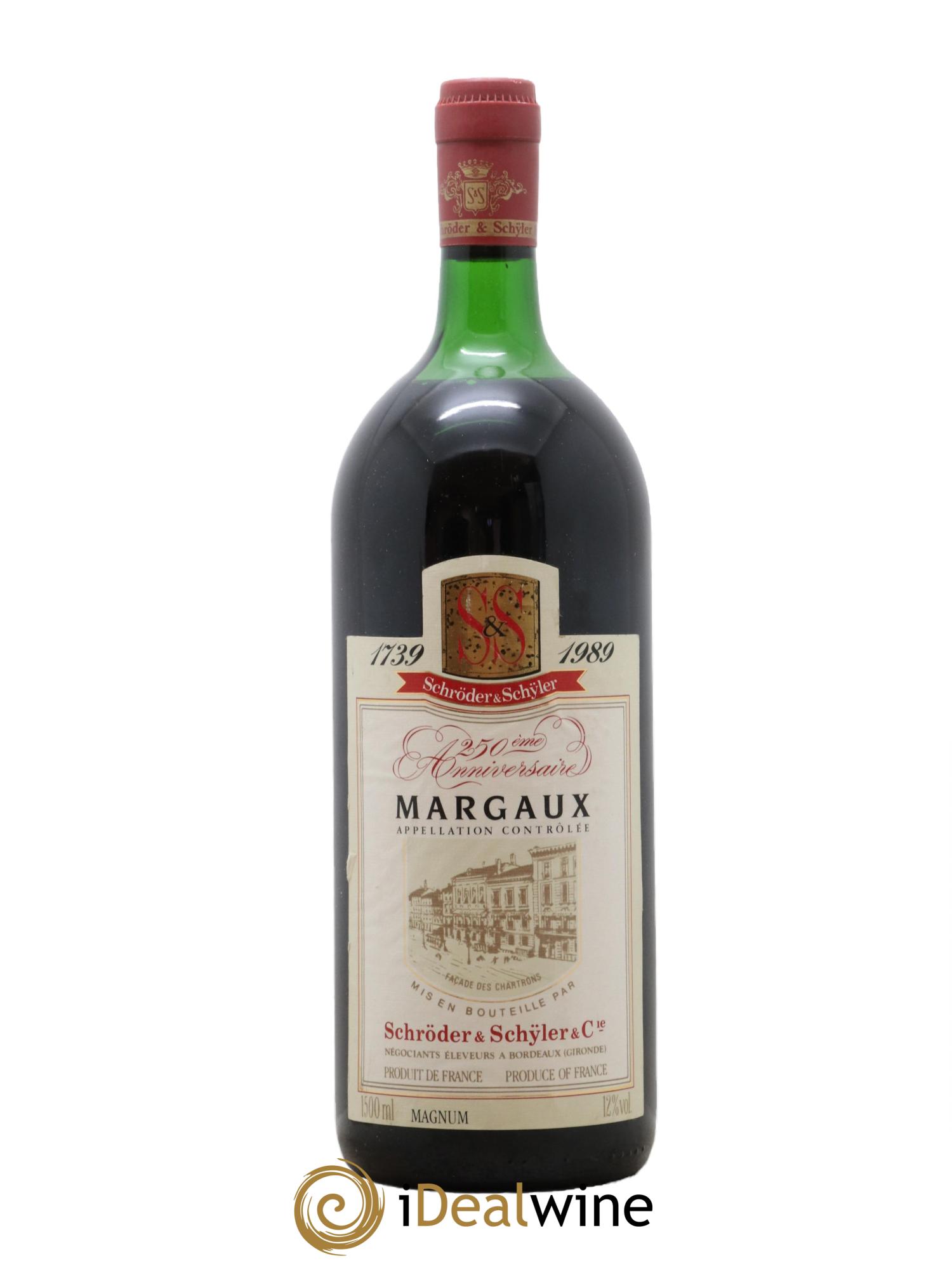 Bordeaux Margaux 250ème Anniversaire Schroeder et Schyler 1989 - Lot de 1 magnum - 0