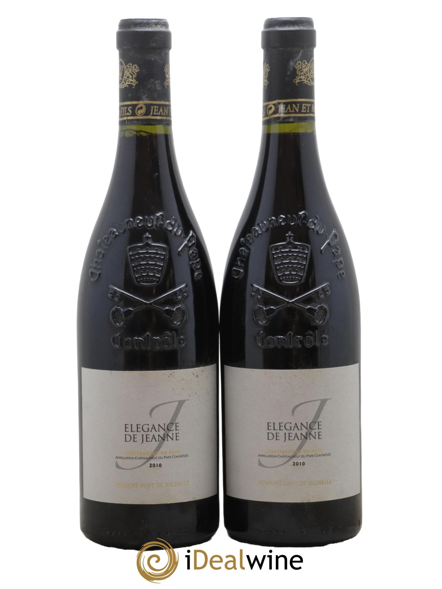 Châteauneuf-du-Pape Elegance De Jeanne Domaine Font De Michelle 2010 - Lot de 2 bouteilles - 0