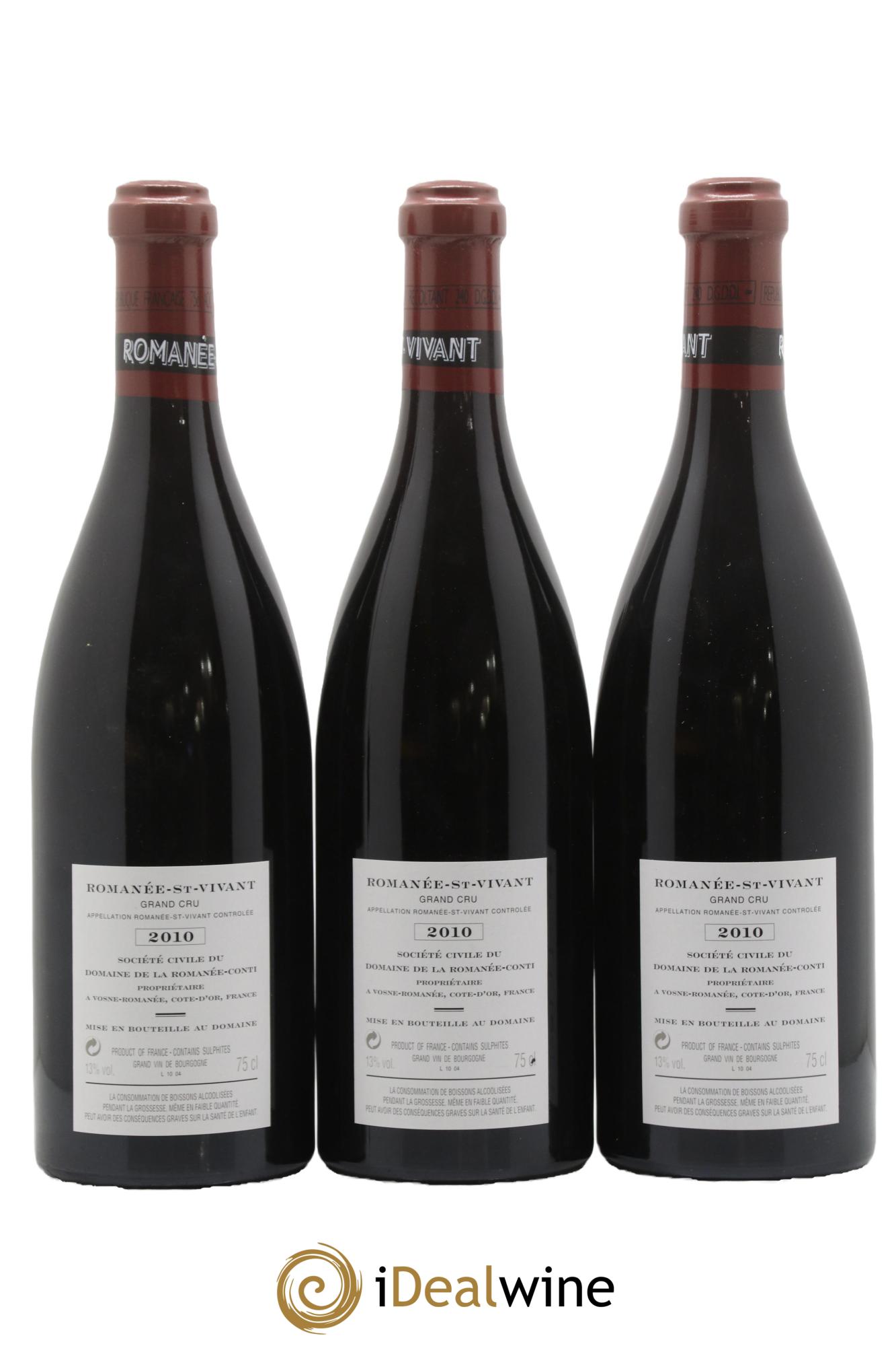 Caisse Domaine de la Romanée Conti Domaine de la Romanée-Conti 3 Echézeaux, 3 Romanée-Saint-Vivant 2010 - Lot de 6 bouteilles - 4