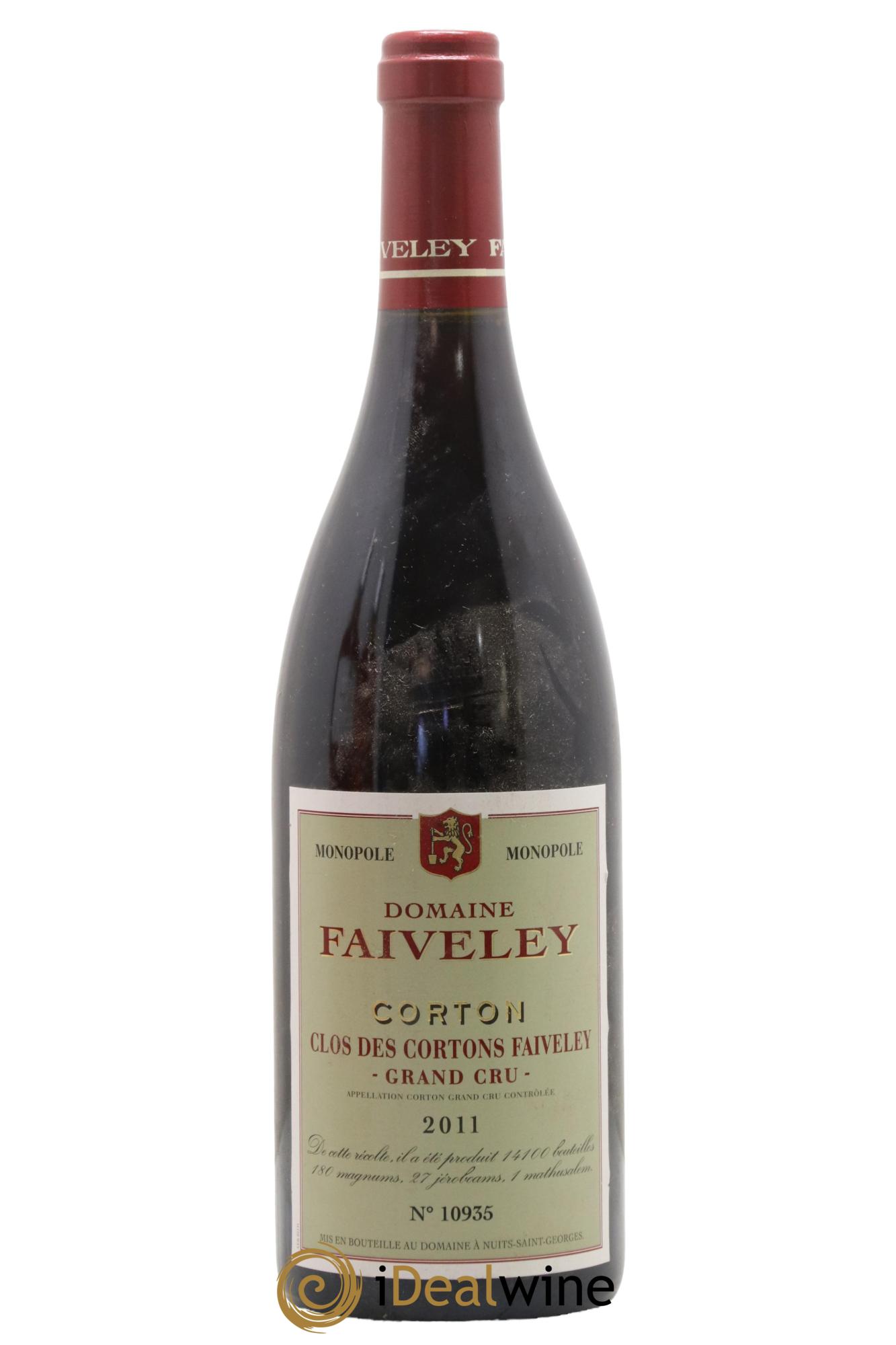 Corton Grand Cru Clos des Cortons Faiveley 2011 - Lot of 1 bottle - 0