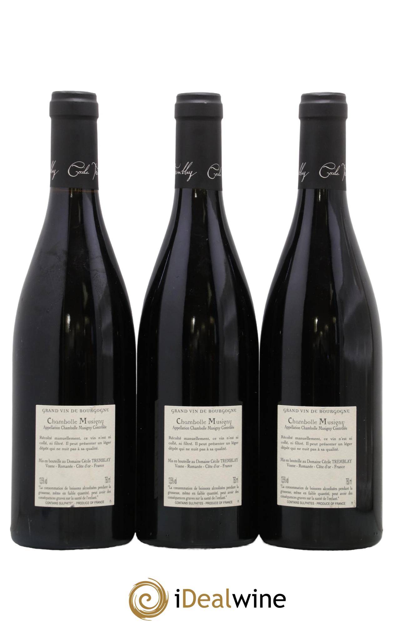 Chambolle-Musigny Les Cabottes Cécile Tremblay 2020 - Lot of 3 bottles - 1