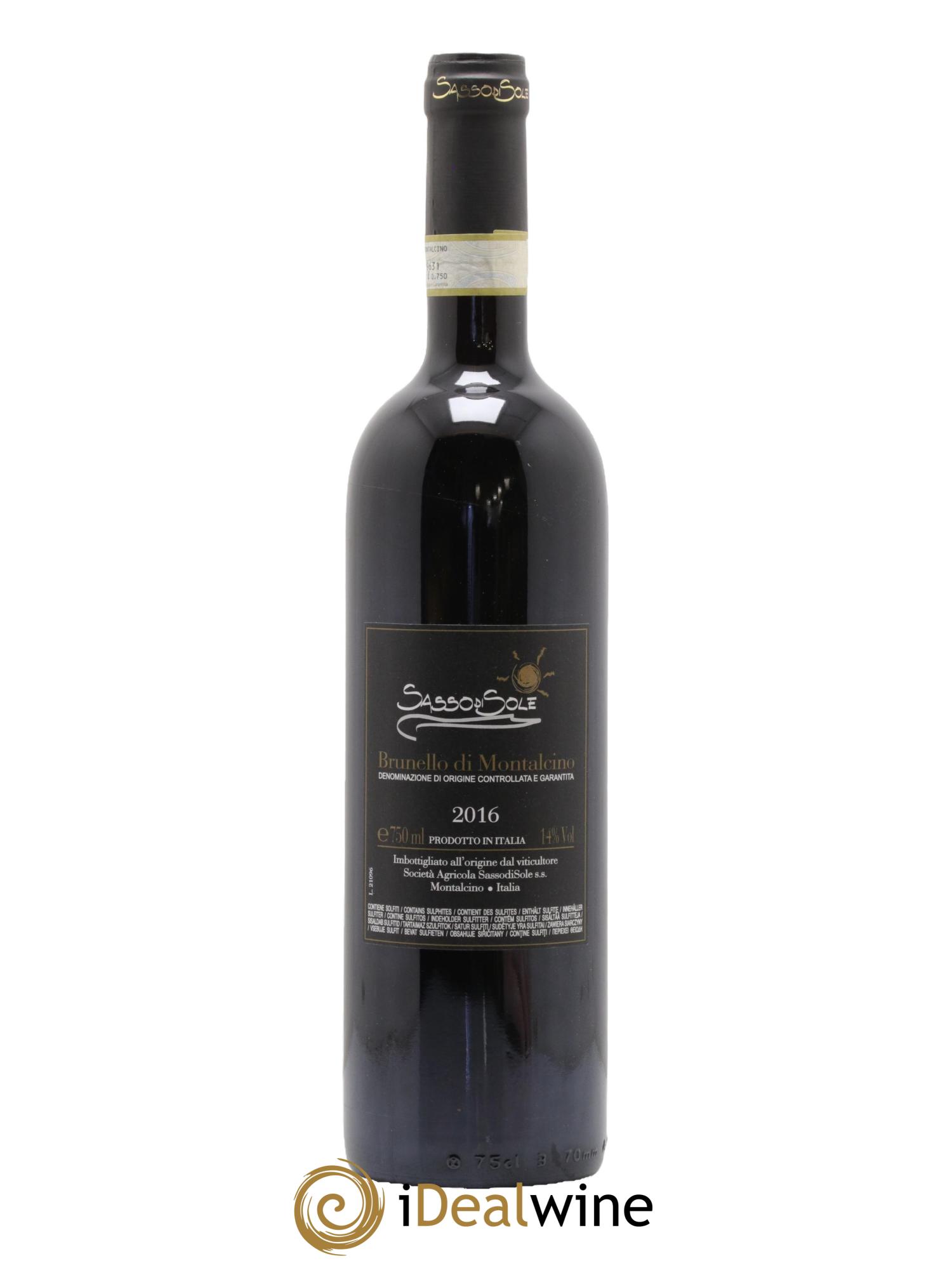 Brunello di Montalcino Sasso di Sole 2016 - Lotto di 1 bottiglia - 1