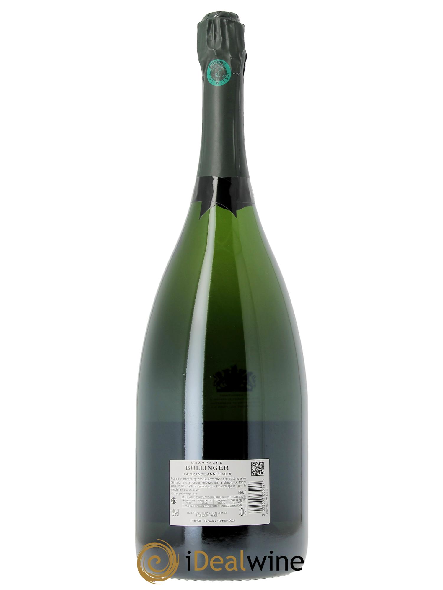 Grande Année Brut Bollinger 2015 - Lot of 1 double magnum - 2