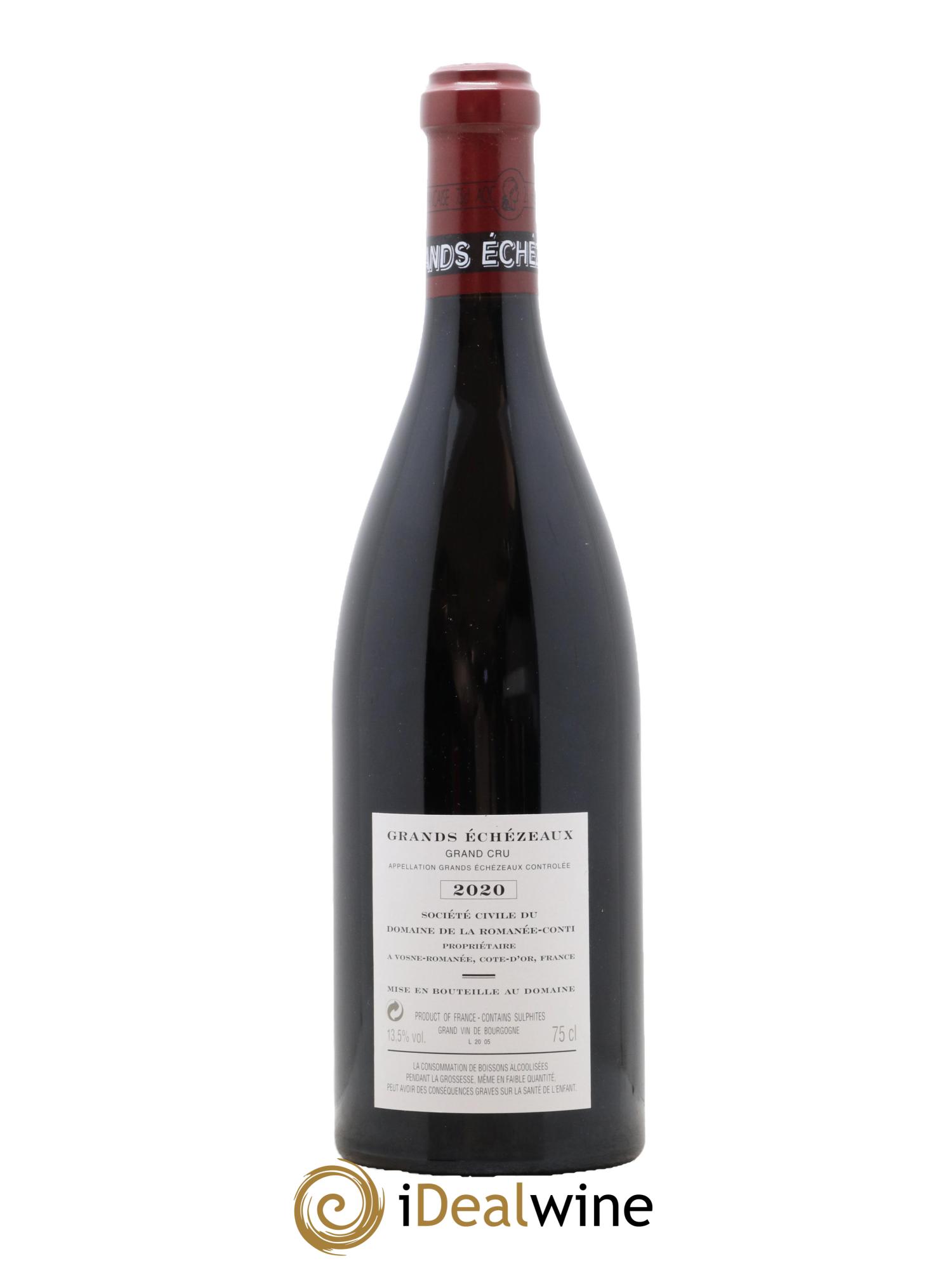 Grands-Echezeaux Grand Cru Domaine de la Romanée-Conti  2020 - Posten von 1 Flasche - 1