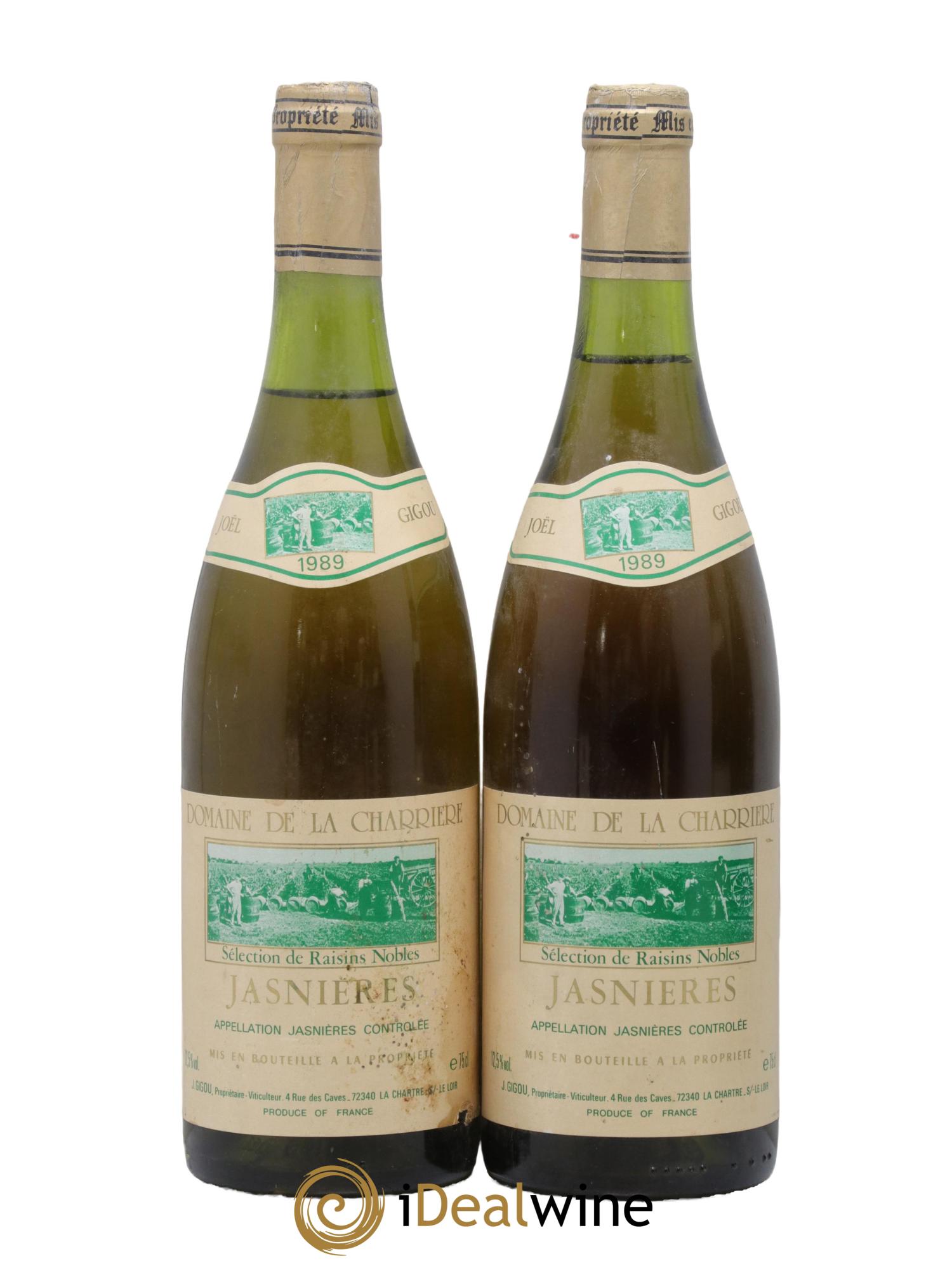 Jasnières Joël Gigou Sélection Grains Nobles Domaine De La Charrière 1989 - Lot de 2 bouteilles - 0