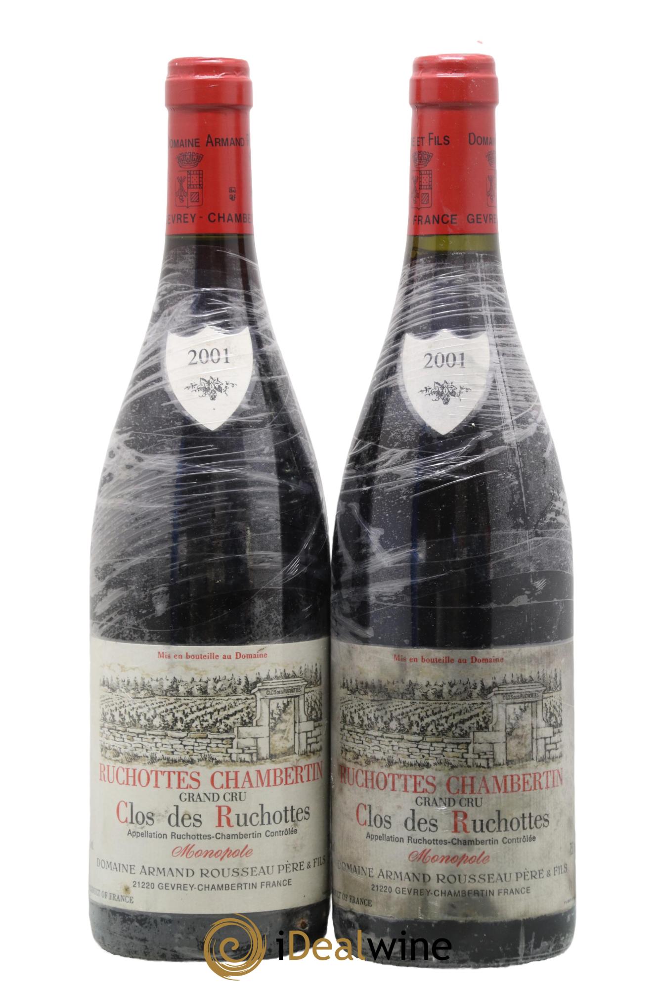 Ruchottes-Chambertin Grand Cru Clos des Ruchottes Armand Rousseau (Domaine) 2001 - Lot of 2 bottles - 0
