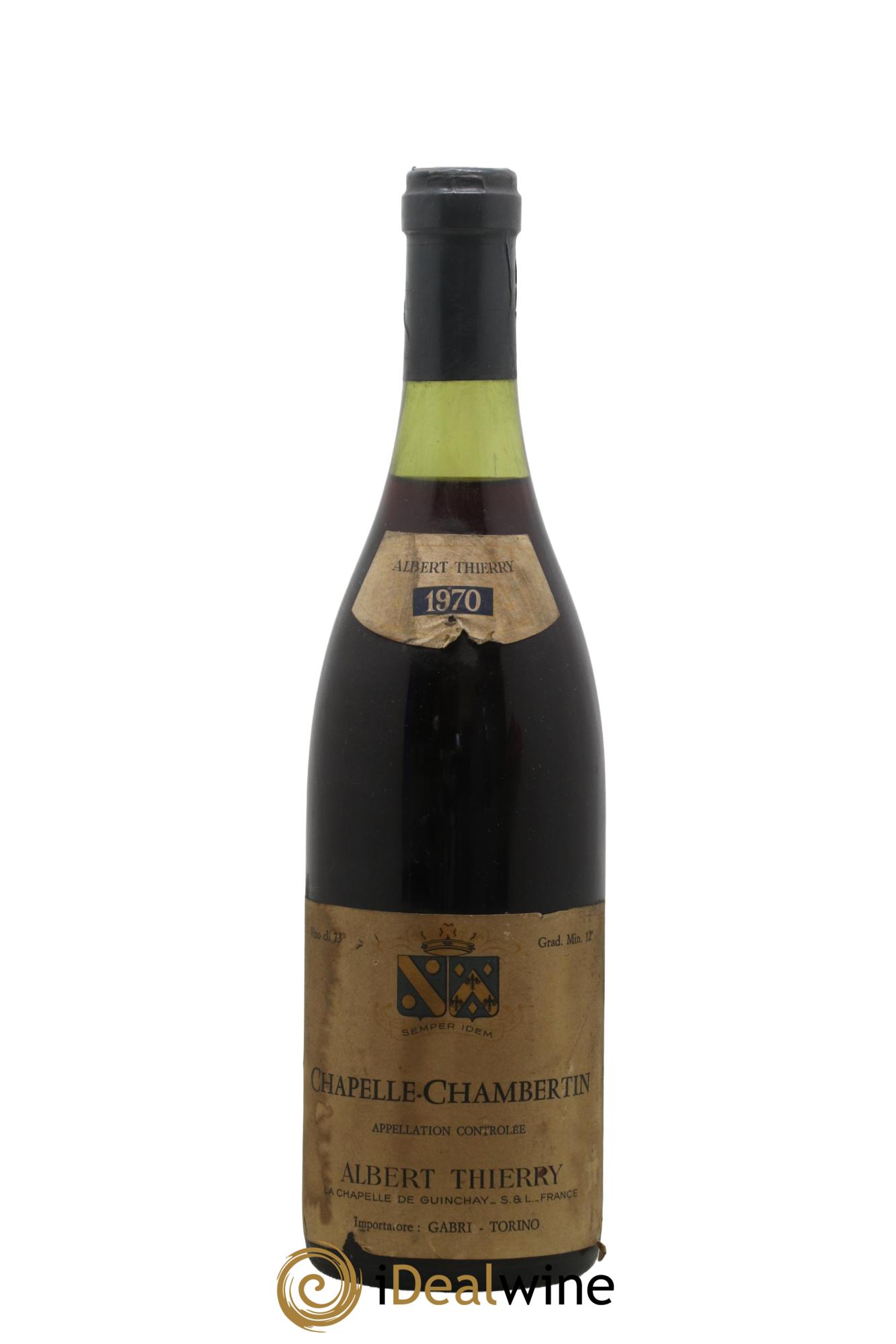 Chapelle-Chambertin Grand Cru Albert Thierry 1970 - Lot de 1 bouteille - 0