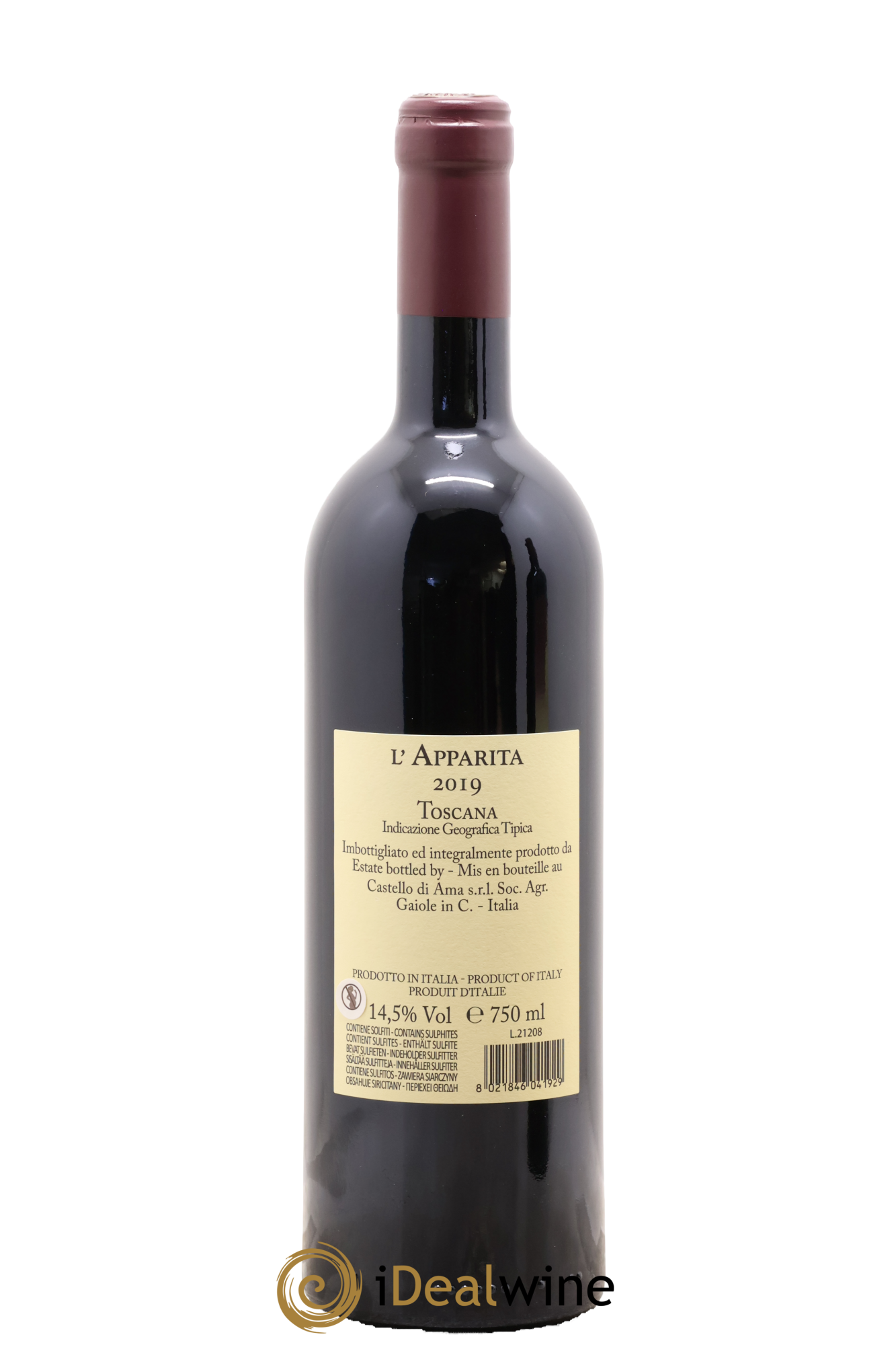Toscana IGT Castello di Ama L'Apparita 2019 - Posten von 1 Flasche - 1