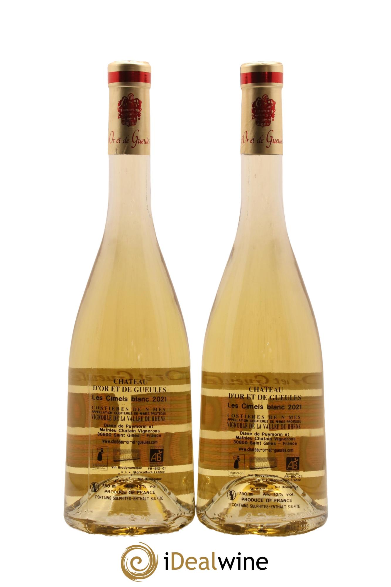 Costières de Nîmes Les Cimels Chateau d Or et de Gueules 2021 - Lot de 2 bouteilles - 1