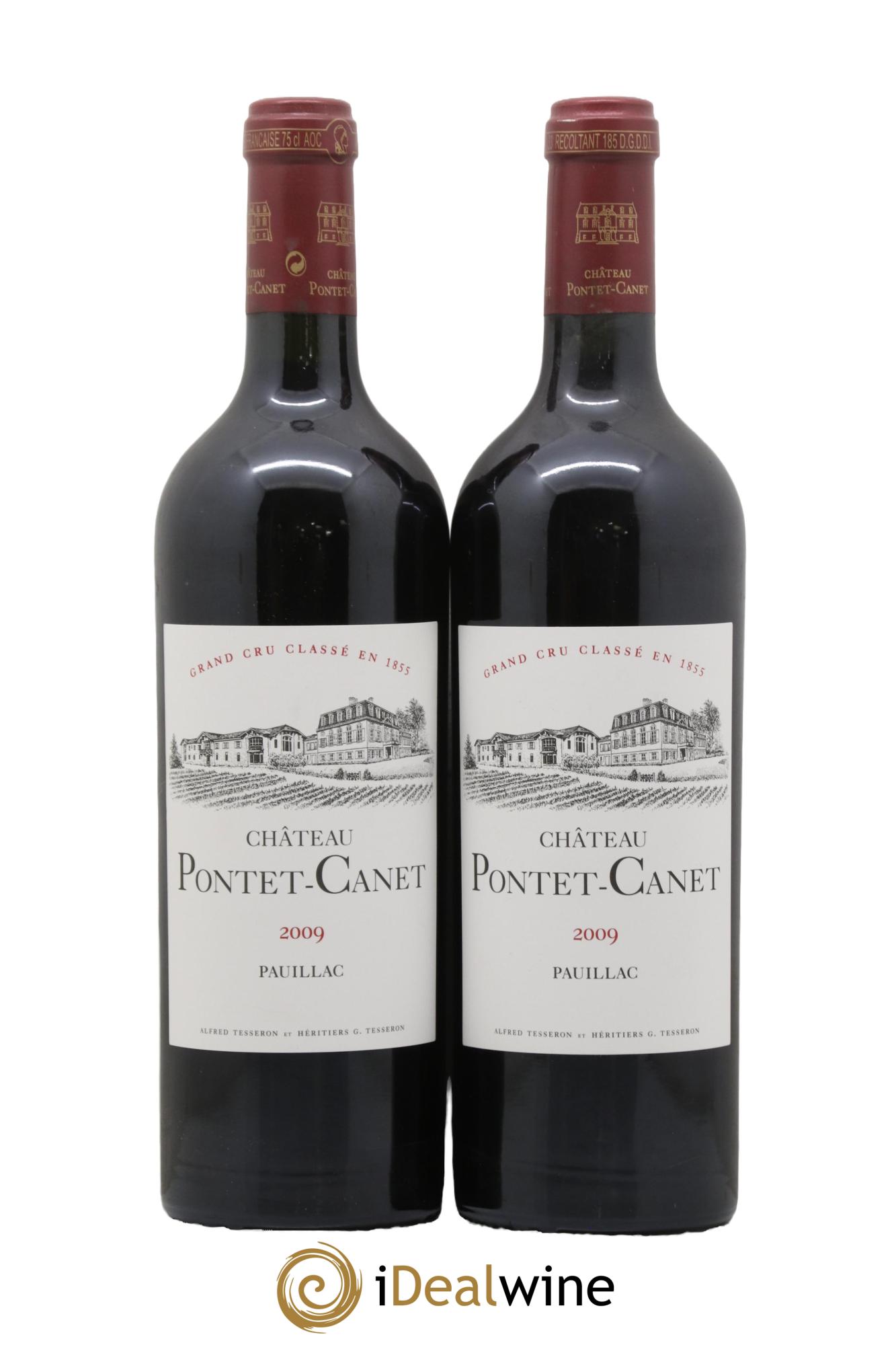 Château Pontet Canet 5ème Grand Cru Classé 2009 - Lot de 2 bouteilles - 0