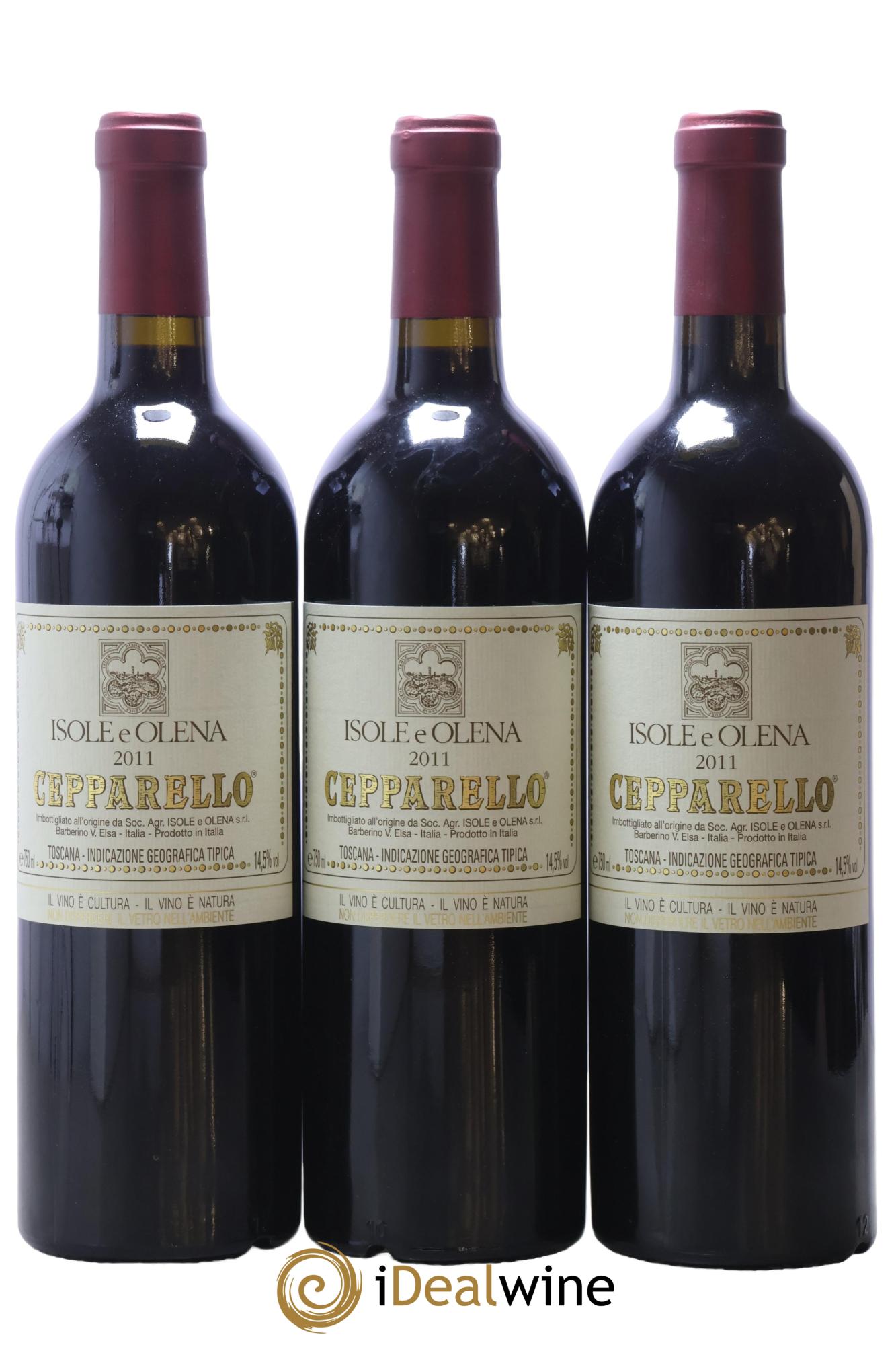 Toscana IGT Cepparello Isole e olena 2011 - Lotto di 3 bottiglie - 0