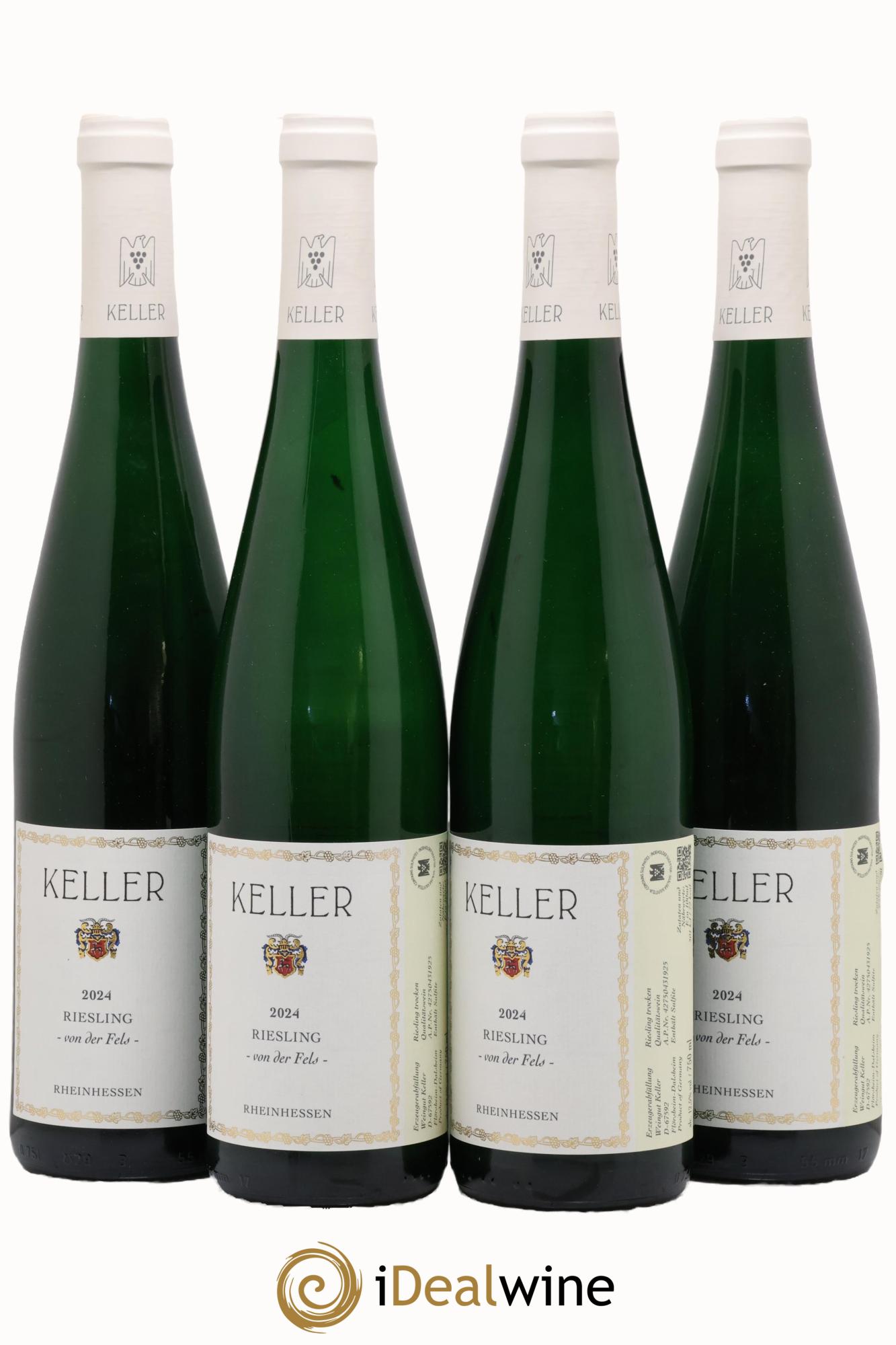 Allemagne Rheinhessen Riesling Trocken Von Der Fels Keller 2024 - Lot de 4 bouteilles - 0