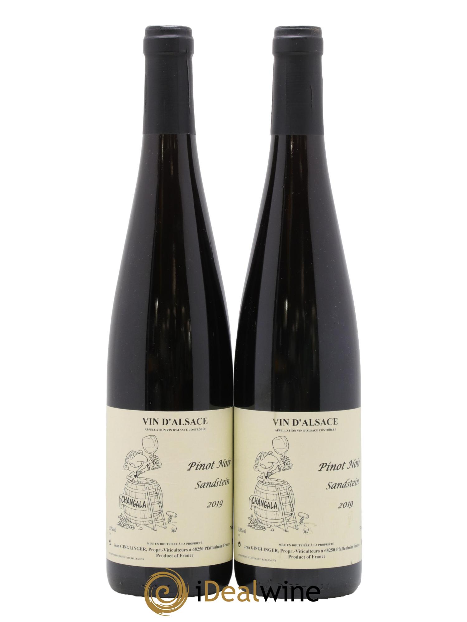 Alsace Pinot Noir Sandstein Jean Ginglinger 2019 - Lot de 2 bouteilles - 0