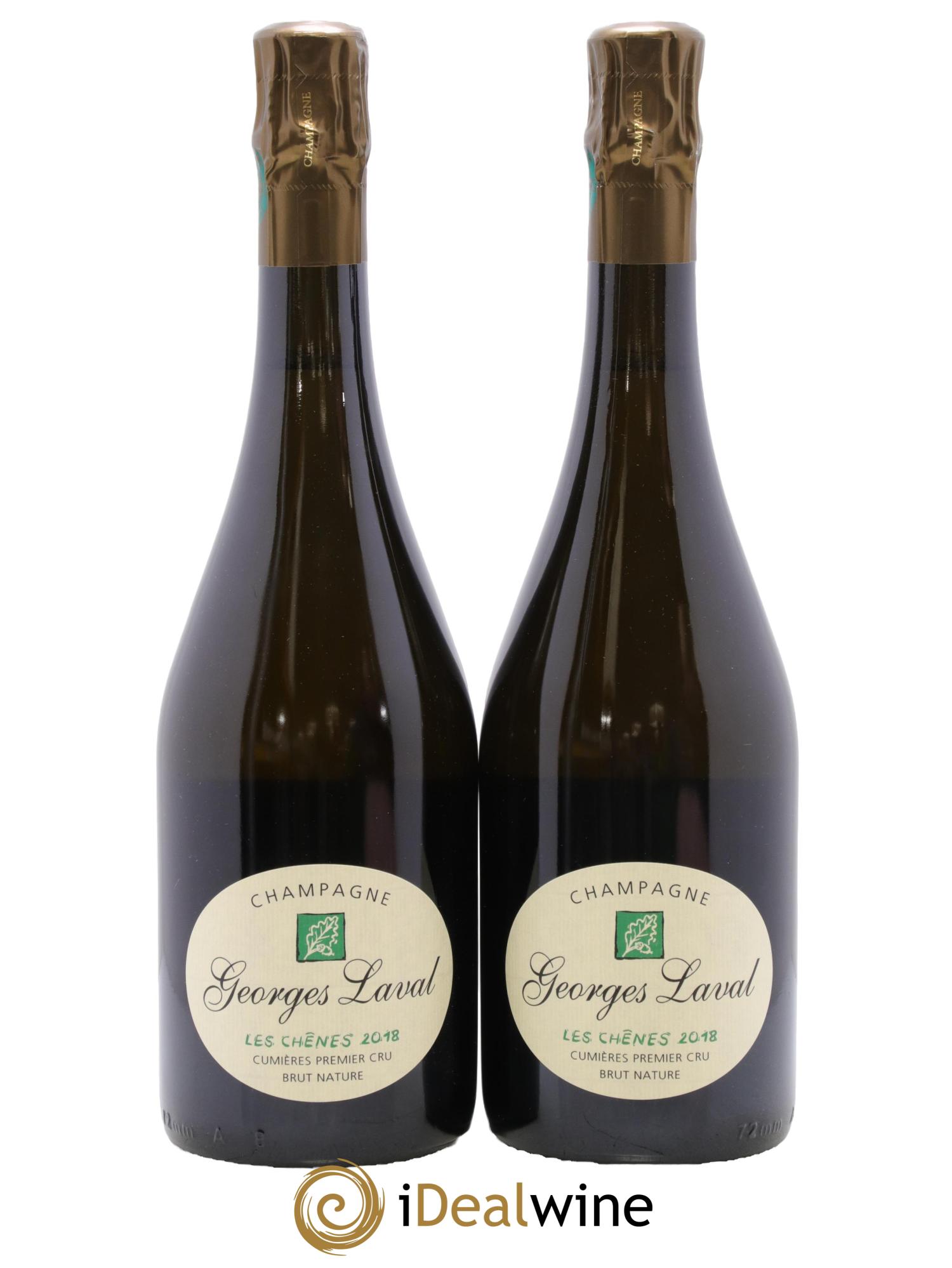 Les Chênes 1er Cru Brut Nature Georges Laval 2018 - Lot de 2 bouteilles - 0