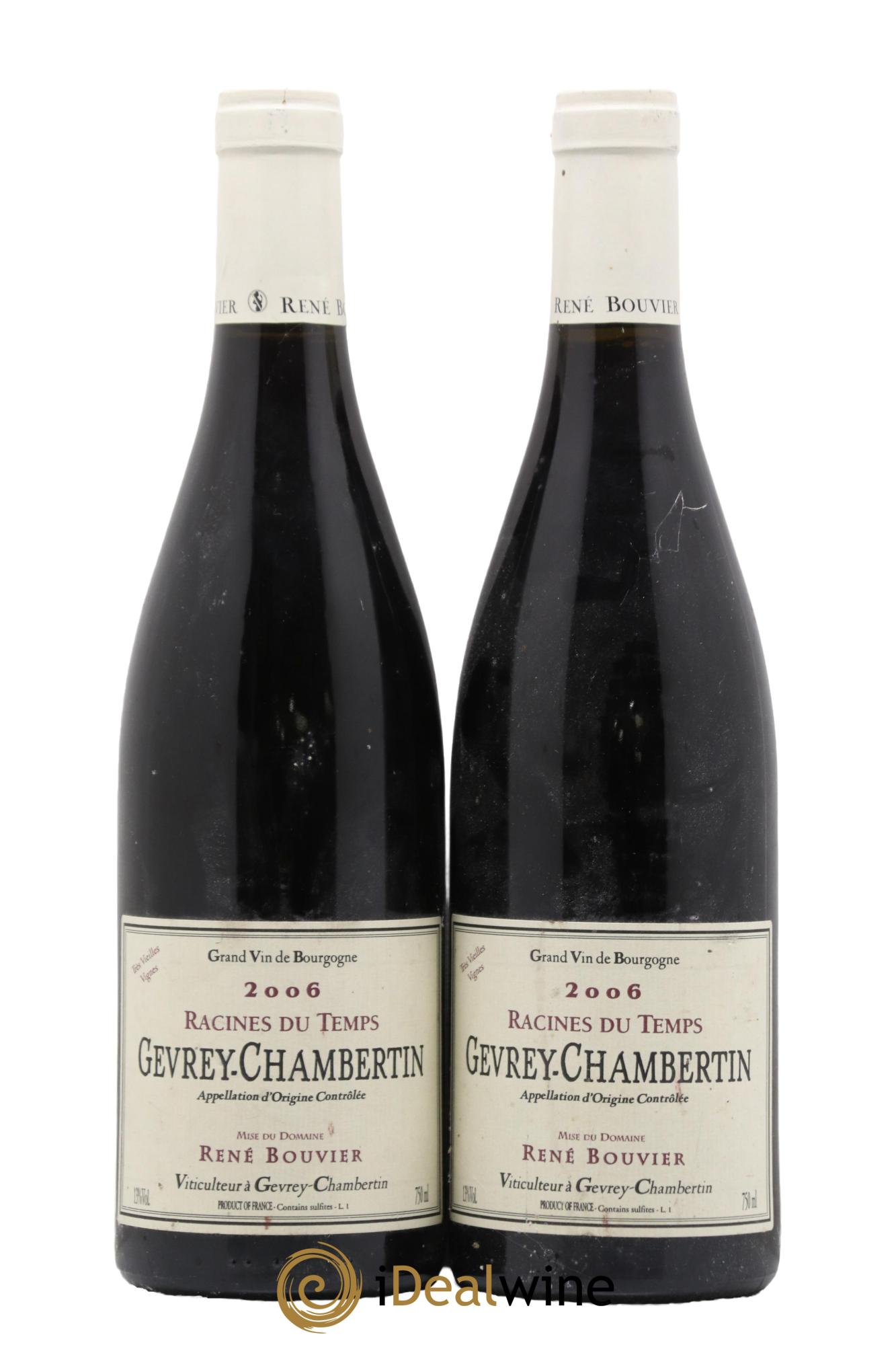 Gevrey-Chambertin Racine du Temps René Bouvier (Domaine) 2006 - Lot de 2 bouteilles - 0