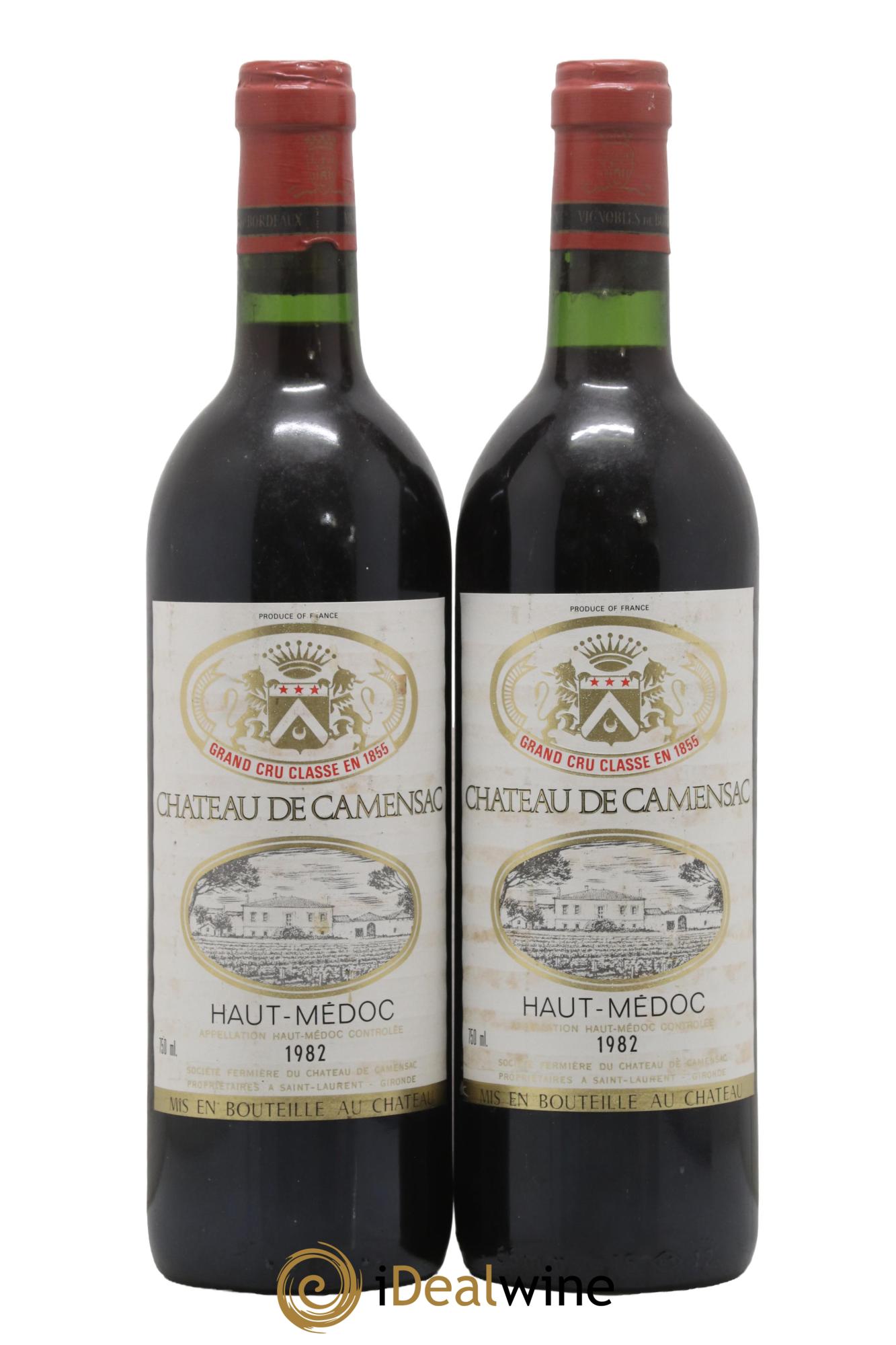 Château Camensac 5ème Grand Cru Classé 1982 - Lot de 2 bouteilles - 0