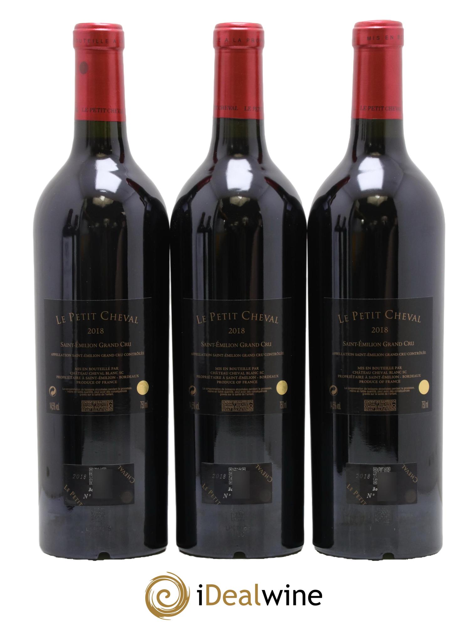 Le Petit Cheval Second Vin 2018 - Lot de 3 bouteilles - 1