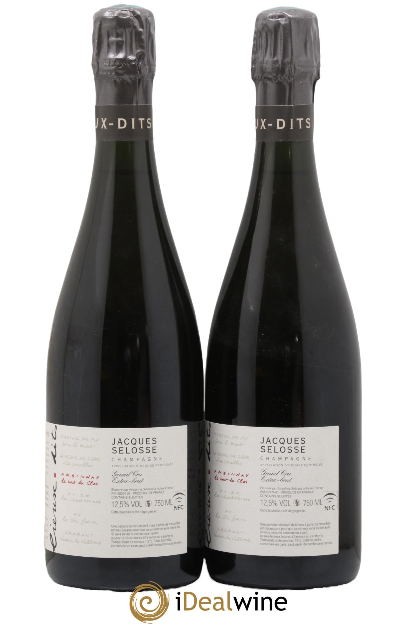 Ambonnay Le Bout du Clos Grand Cru Extra-Brut Jacques Selosse - Lot de 2 bouteilles - 1