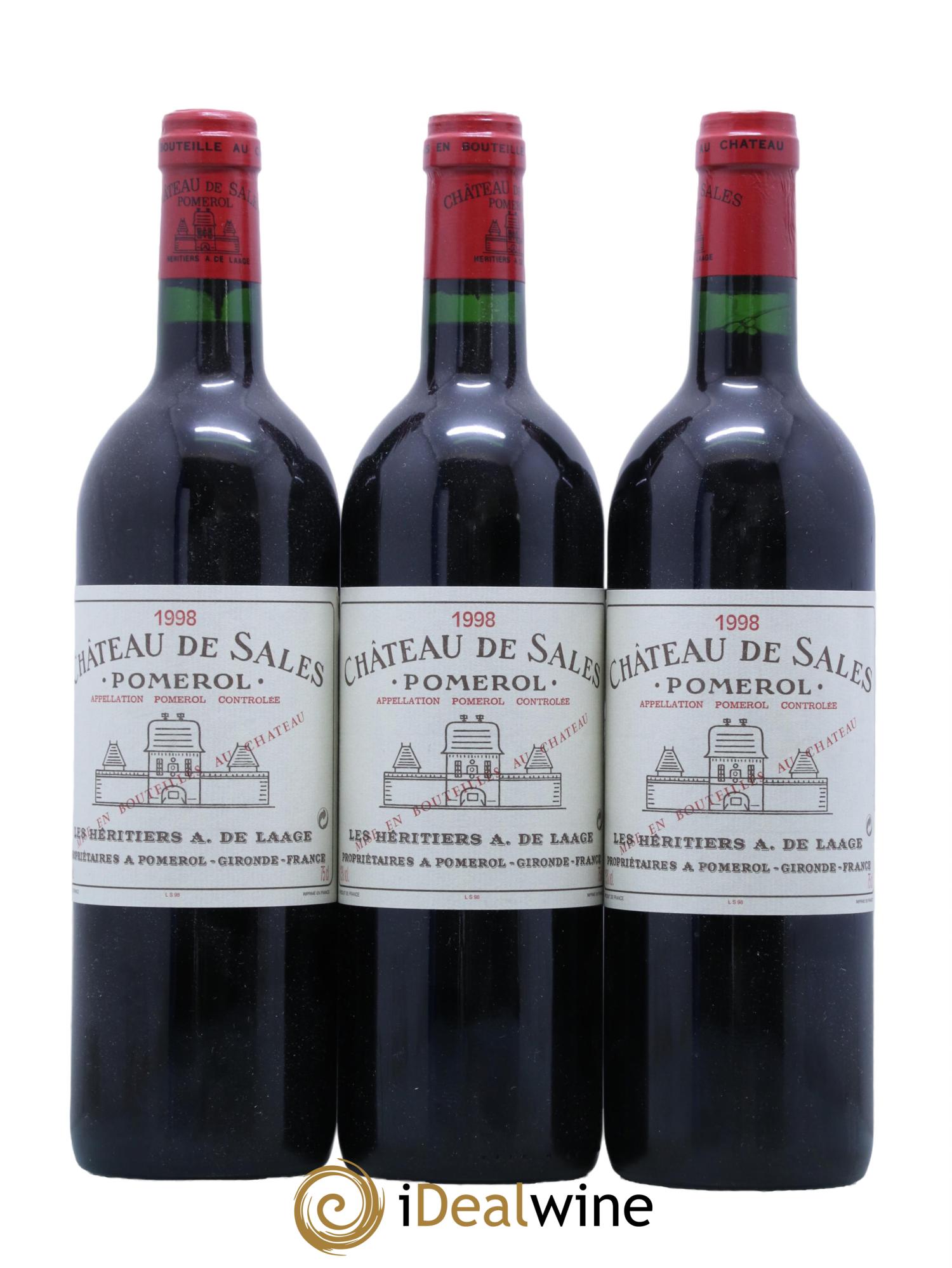 Château de Sales 1998 - Posten von 3 Flaschen - 0