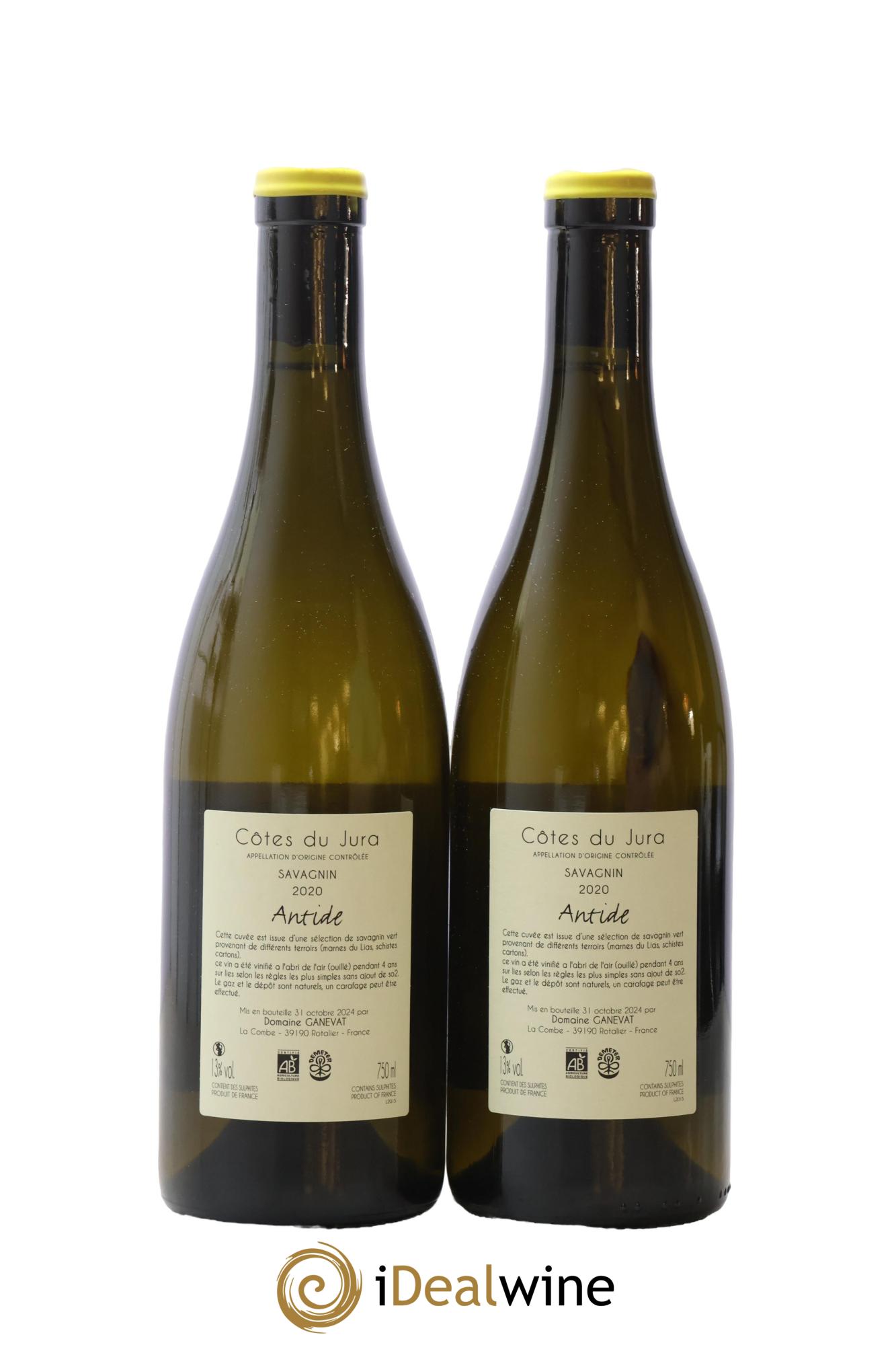 Côtes du Jura Savagnin Antide Jean-François Ganevat (Domaine) 2020 - Lot de 2 bouteilles - 1