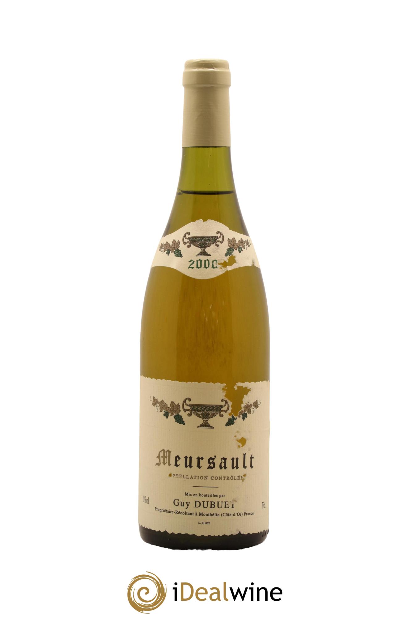 Meursault Domaine Guy Dubuet 2000 - Lot de 1 bouteille - 0