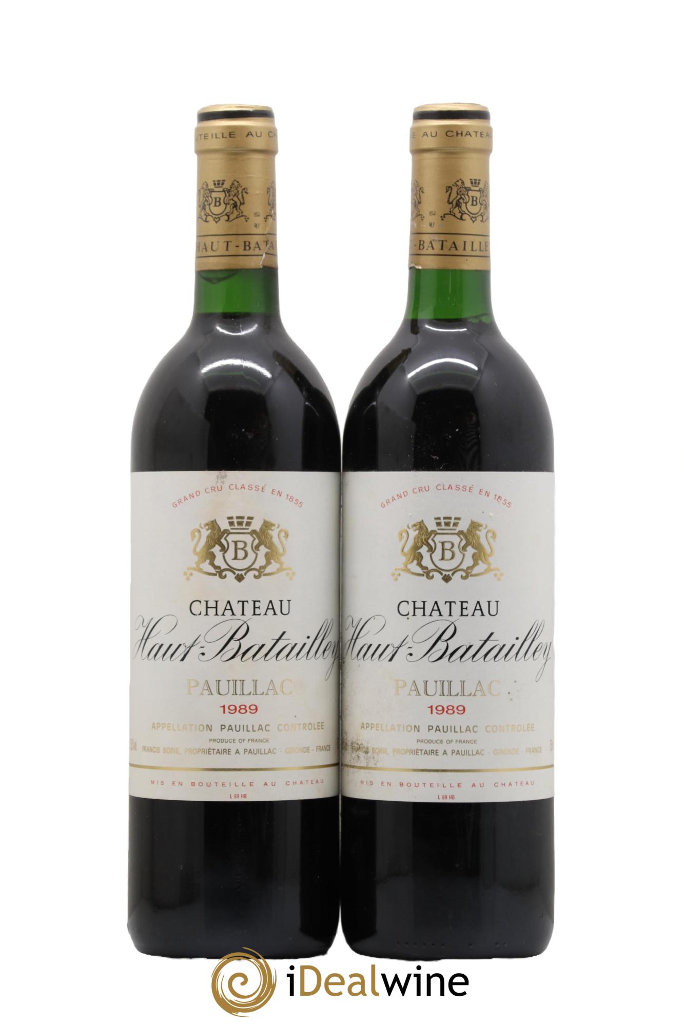 Château Haut Batailley 5ème Grand Cru Classé 1989 - Lot de 2 bouteilles - 0