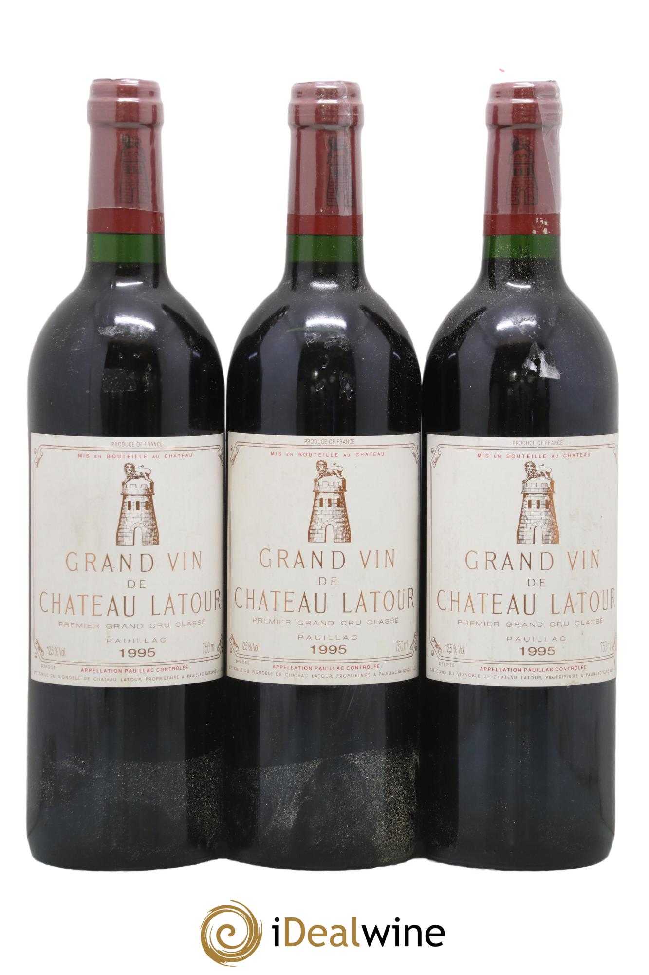 Château Latour 1er Grand Cru Classé 1995 - Lot of 3 bottles - 0