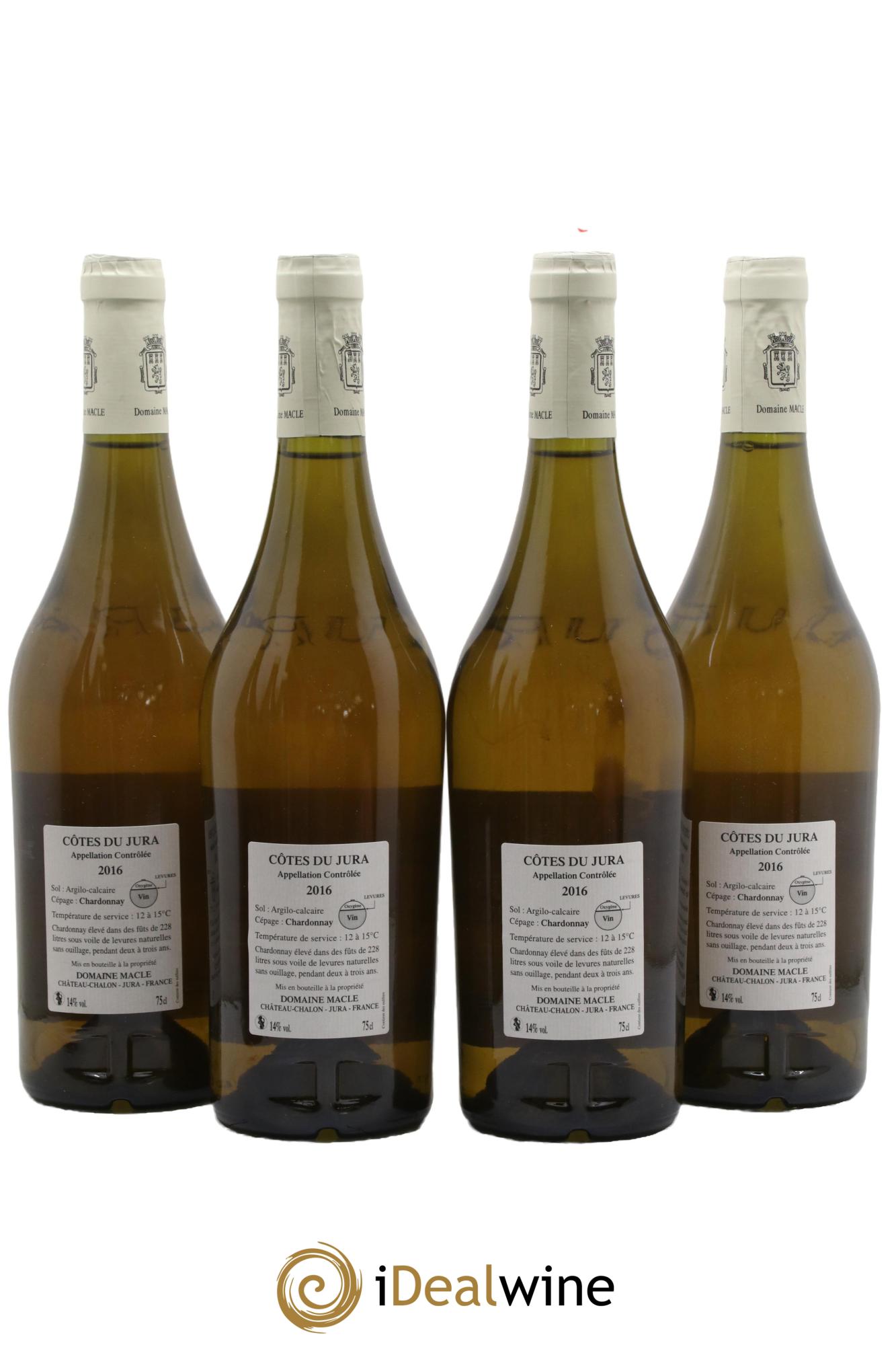 Côtes du Jura Chardonnay sous voile Jean Macle 2016 - Lot de 4 bouteilles - 1