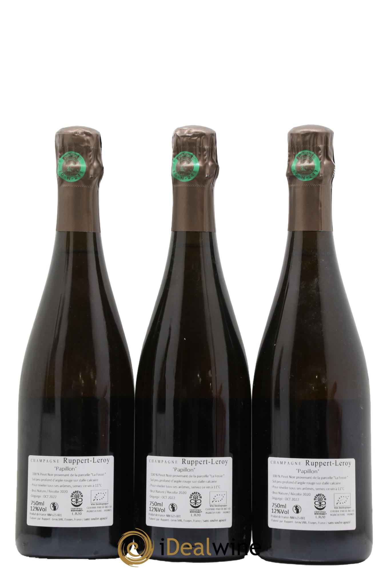 Papillon Brut Nature Ruppert-Leroy (Domaine) 2020 - Lotto di 3 bottiglie - 1
