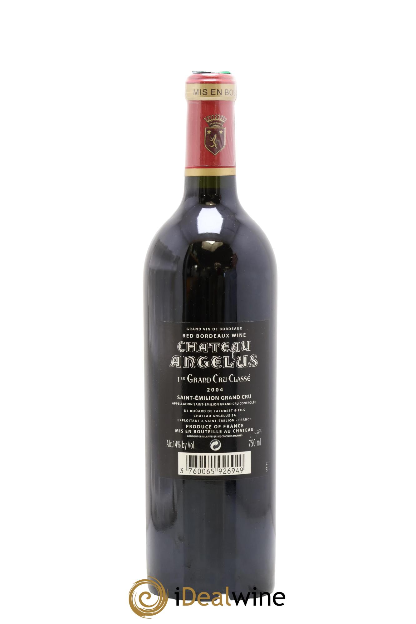 Château Angélus 1er Grand Cru Classé A 2004 - Lotto di 1 bottiglia - 1