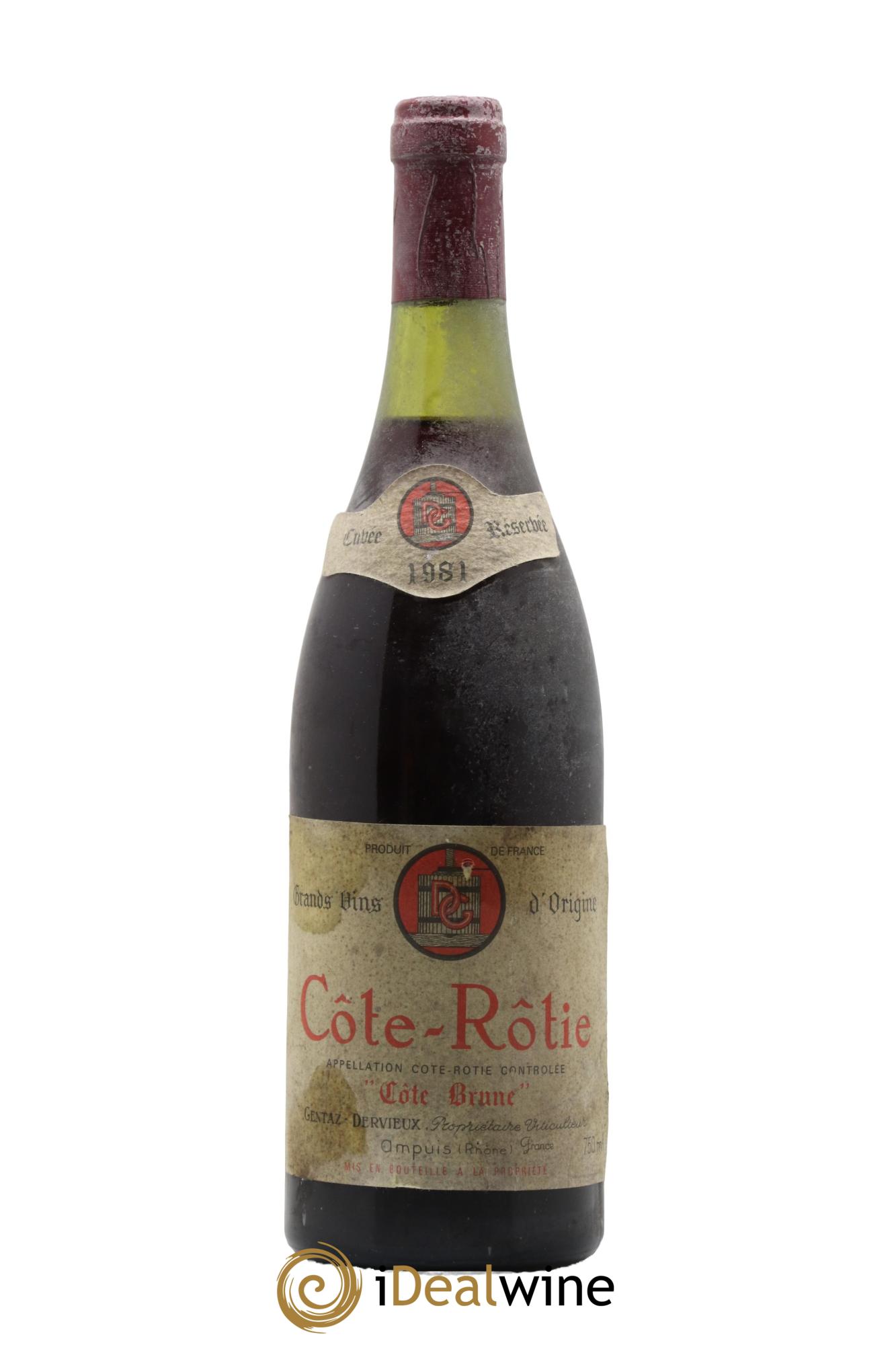 Côte-Rôtie Côte Brune Marius Gentaz-Dervieux 1981 - Lot de 1 bouteille - 0
