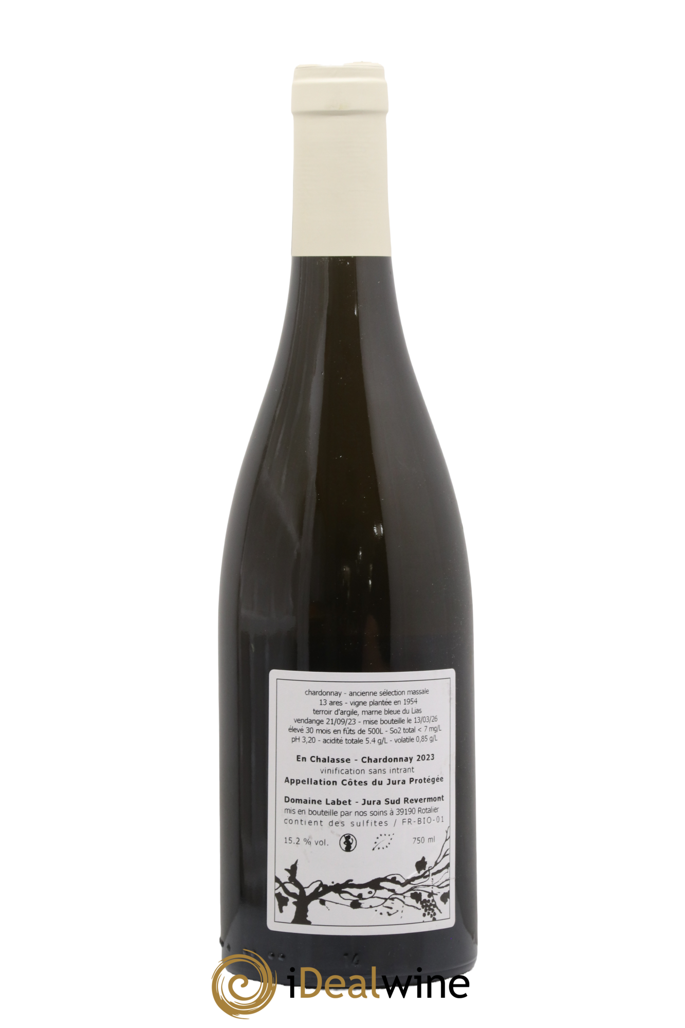 Côtes du Jura Chardonnay En Chalasse Romain - Julien - Charline Labet 2023 - Lot de 1 bouteille - 1