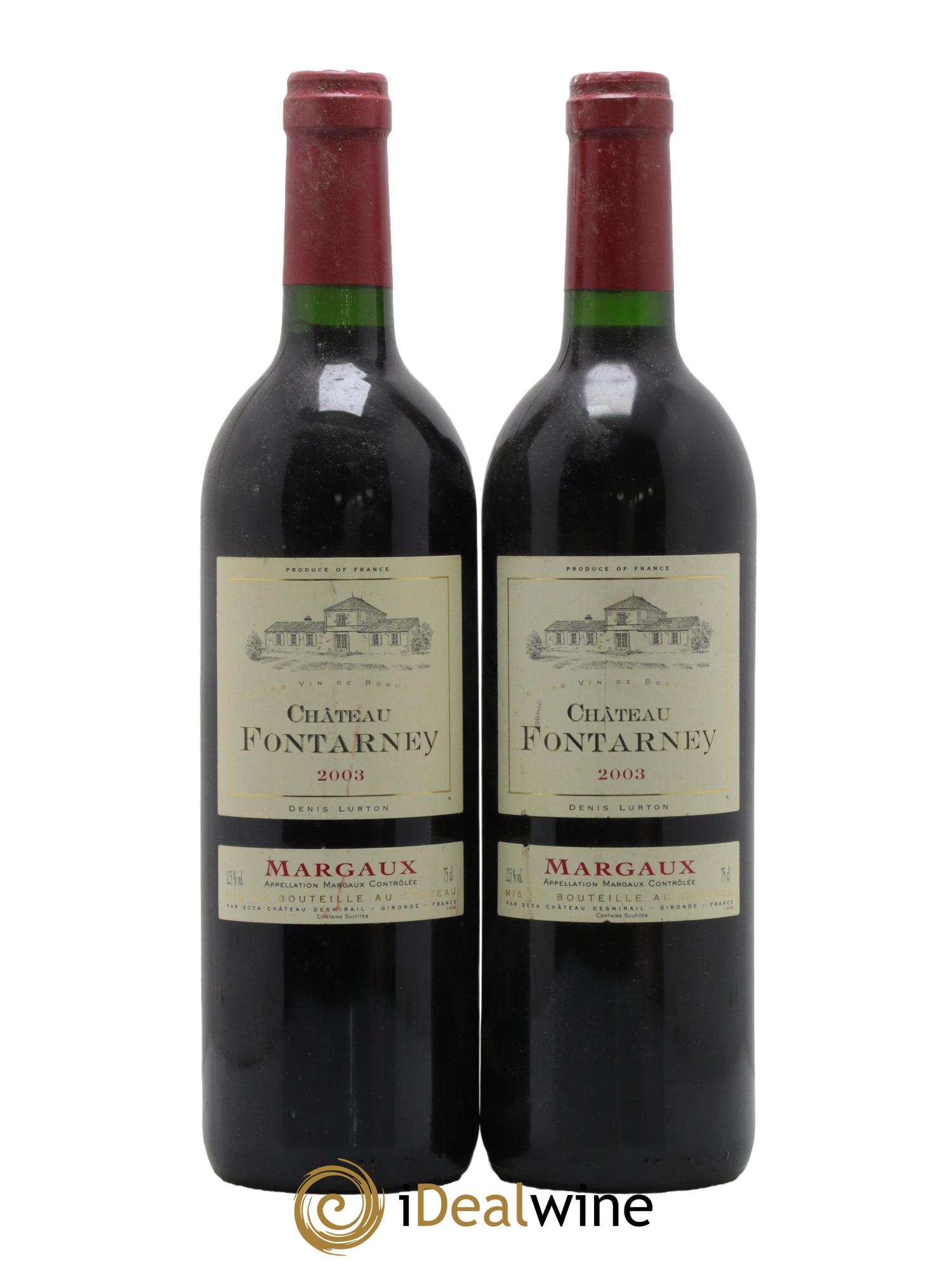 Margaux Chateau Fontarney 2003 - Lot de 2 bouteilles - 0