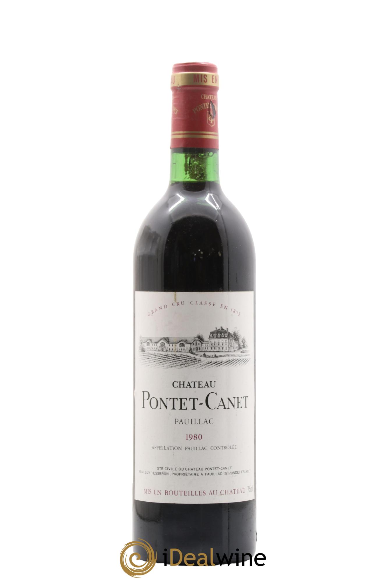 Château Pontet Canet 5ème Grand Cru Classé 1980 - Lot de 1 bouteille - 0