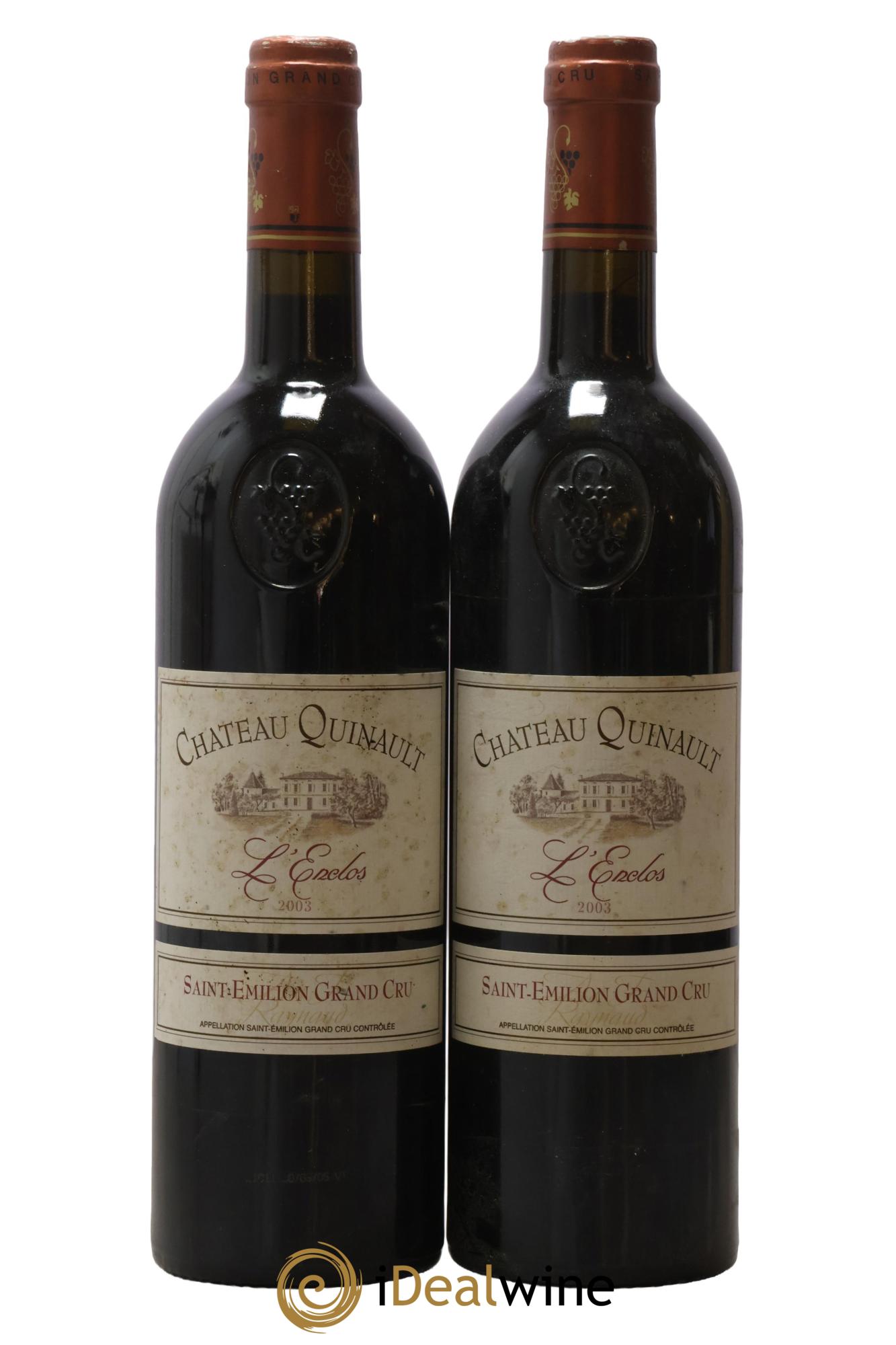 Château Quinault L'Enclos 2003 - Lot de 2 bouteilles - 0