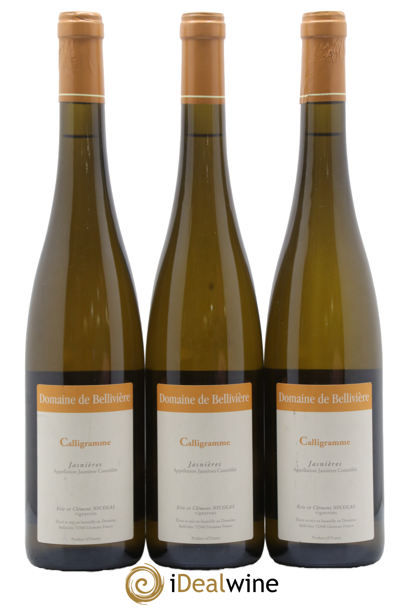 Jasnières Calligramme Domaine de Bellivière 2019 - Lot de 3 bouteilles - 0