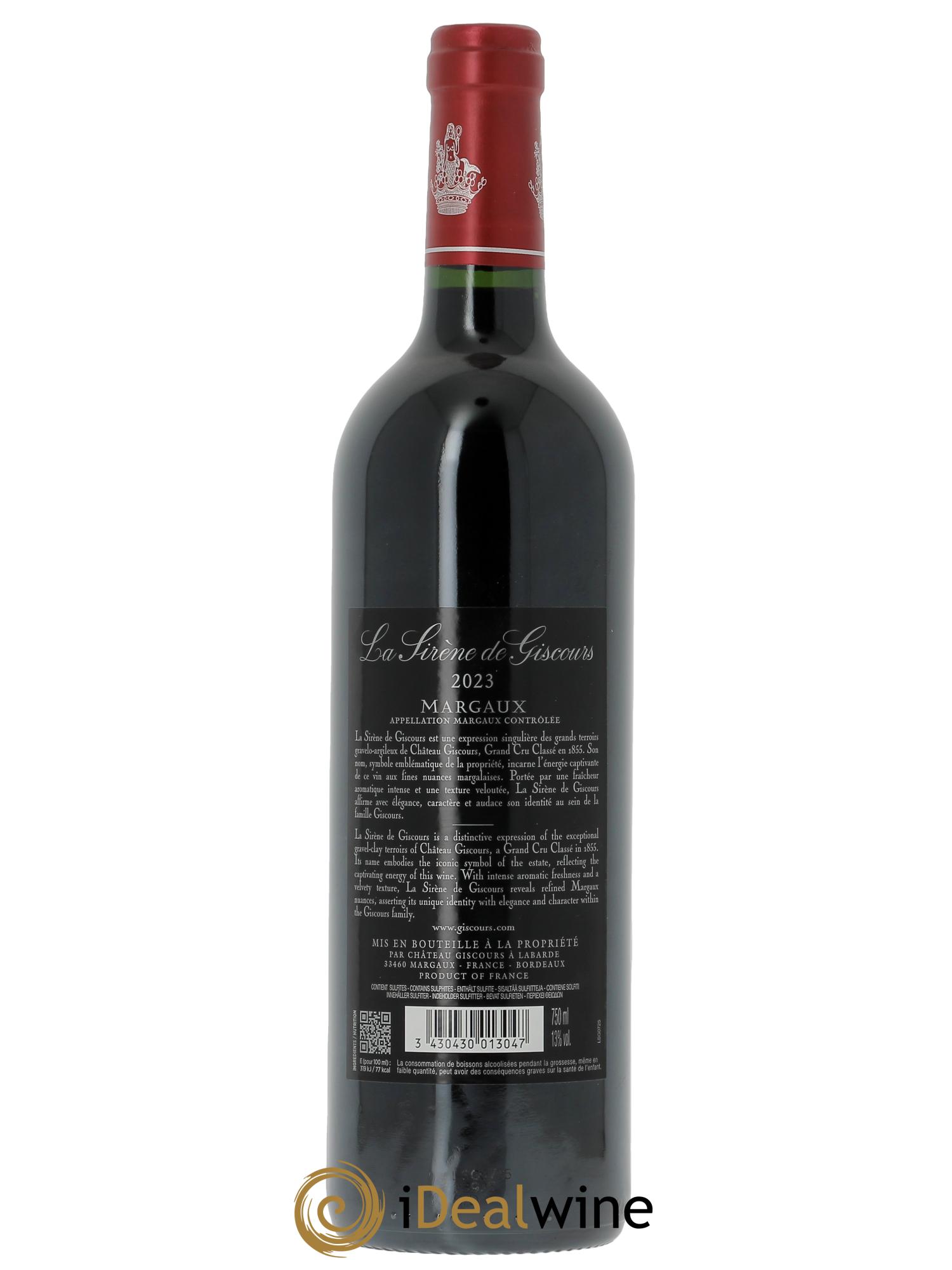 La Sirène de Giscours (CBO à partir de 12 bts) 2023 - Lot de 1 bouteille - 1
