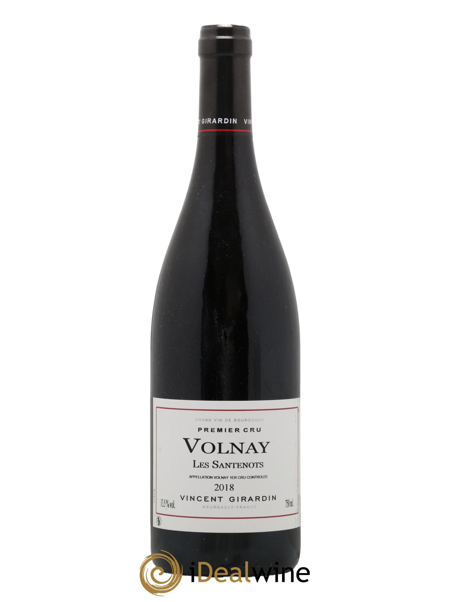 Volnay 1er Cru Les Santenots Vincent Girardin 2018 - Lot de 1 bouteille - 0