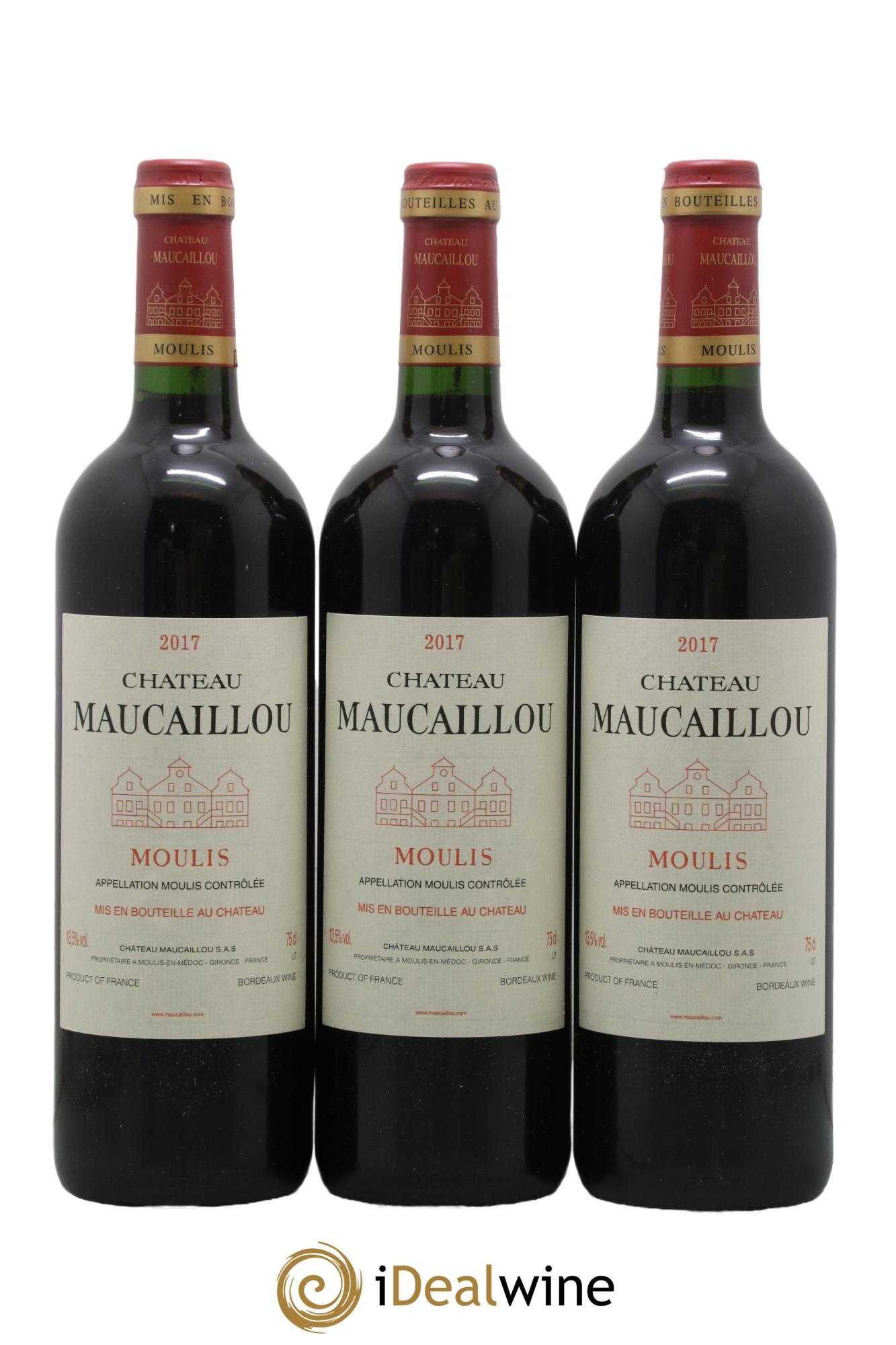 Château Maucaillou 2017 - Lotto di 3 bottiglie - 0