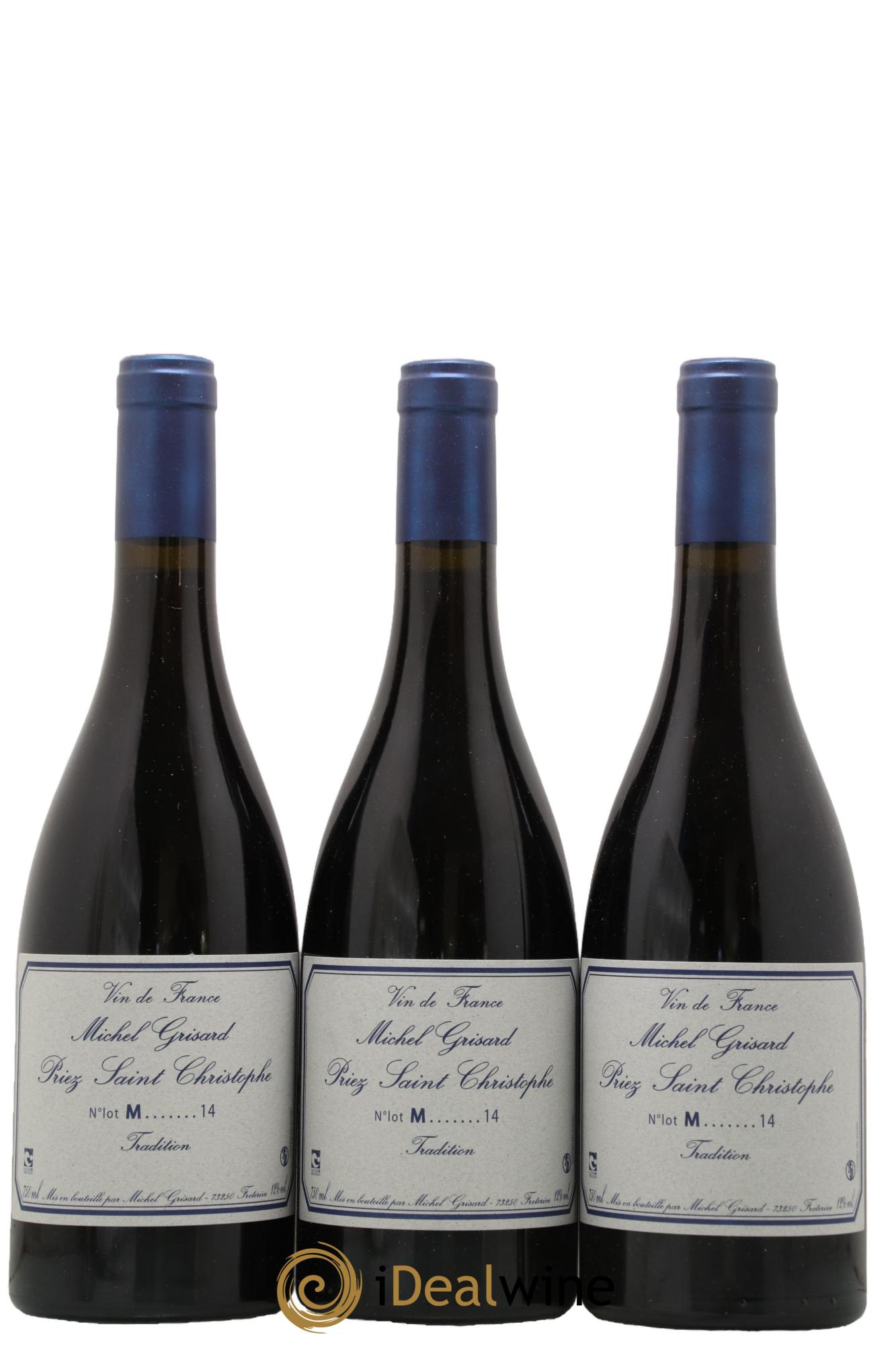 Vin de France Priez Saint Christophe Michel Grisard 2014 - Lot de 3 bouteilles - 0