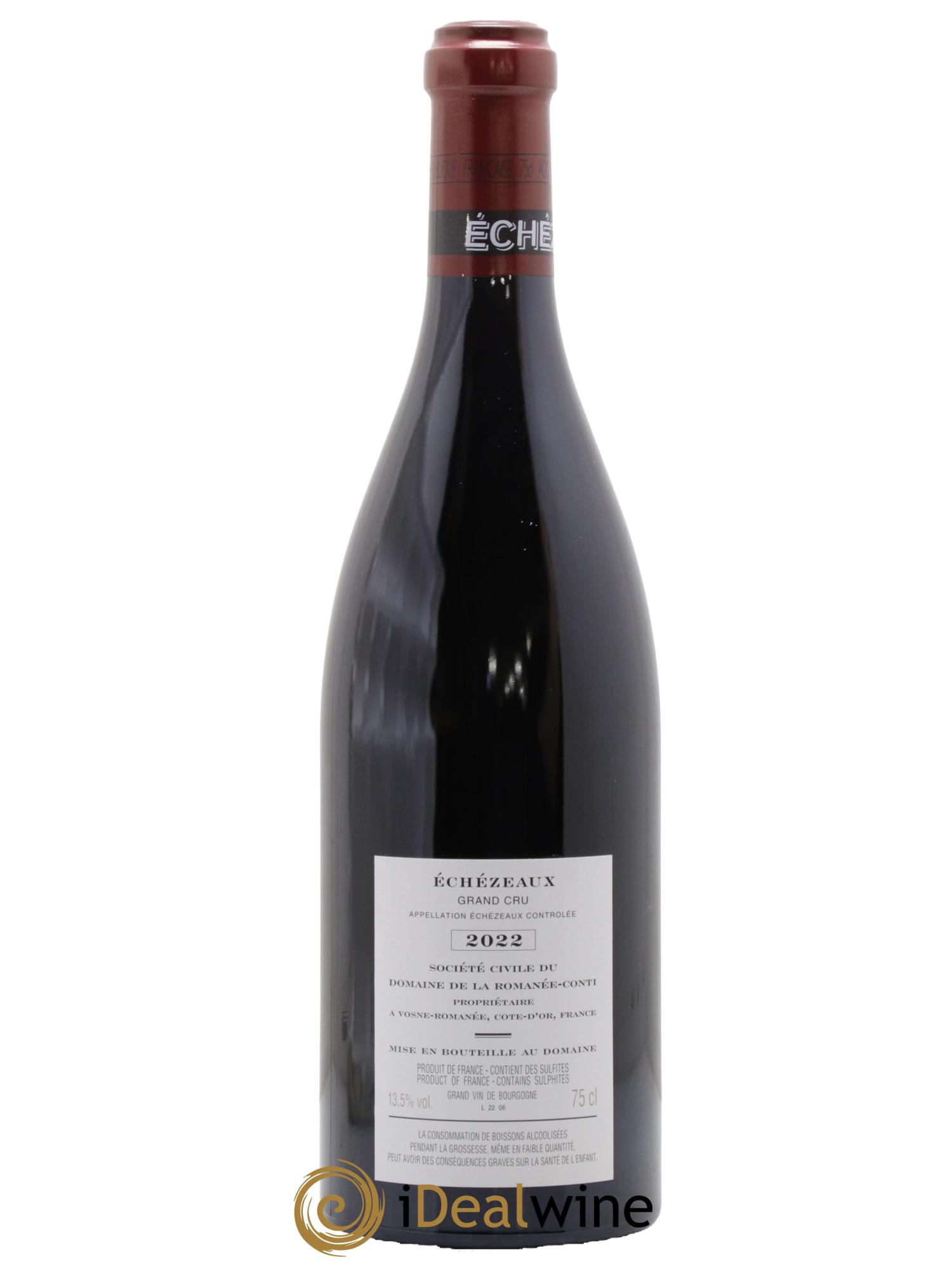 Echezeaux Grand Cru Domaine de la Romanée-Conti  2022 - Lot de 1 bouteille - 1
