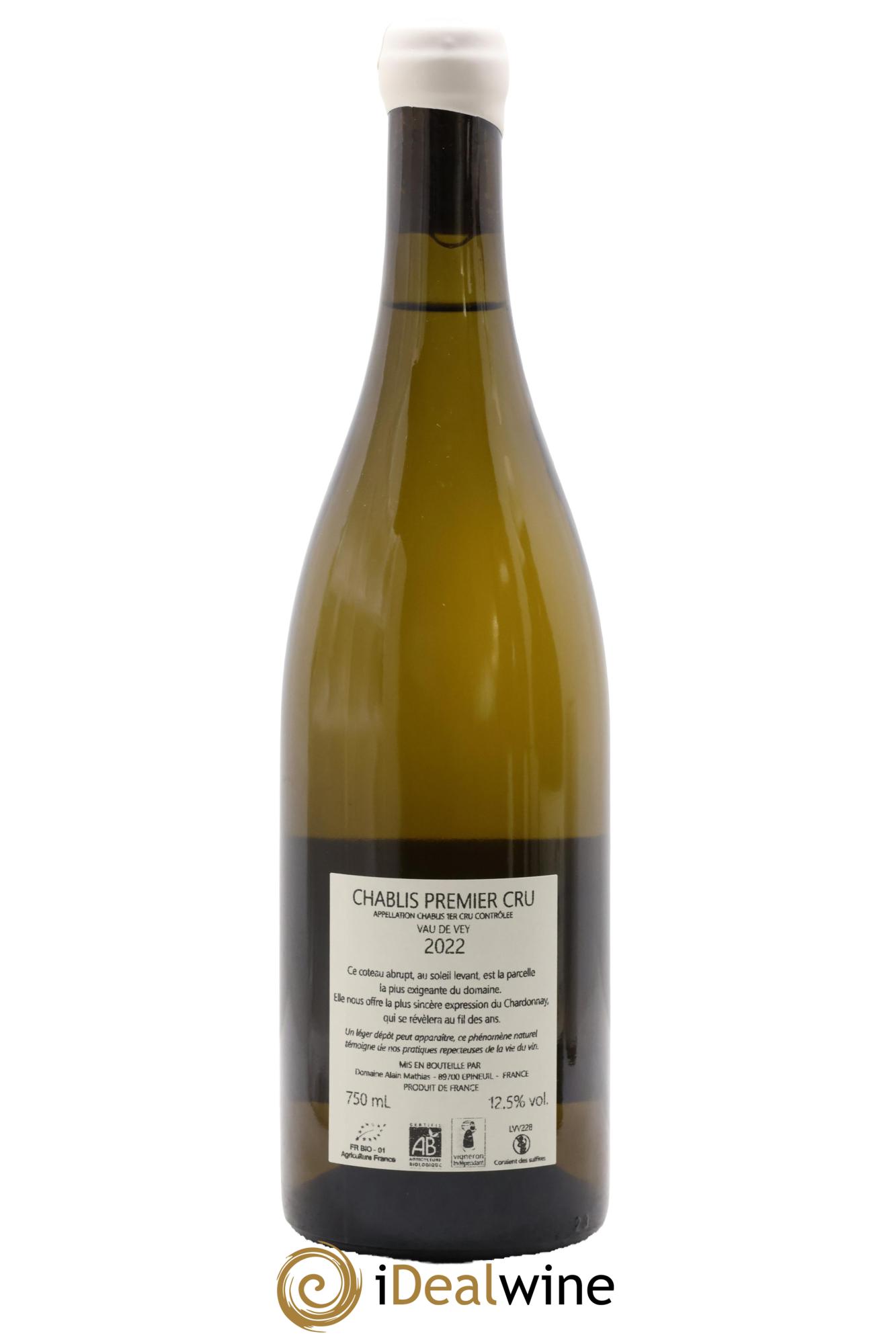 Chablis 1er Cru Vau de Vey Alain Mathias 2022 - Posten von 1 Flasche - 1